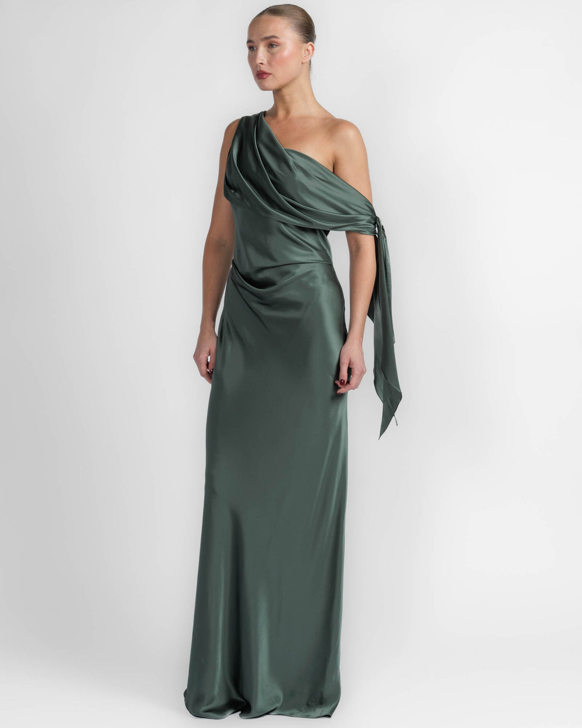 Asymmetrical Drape Gown