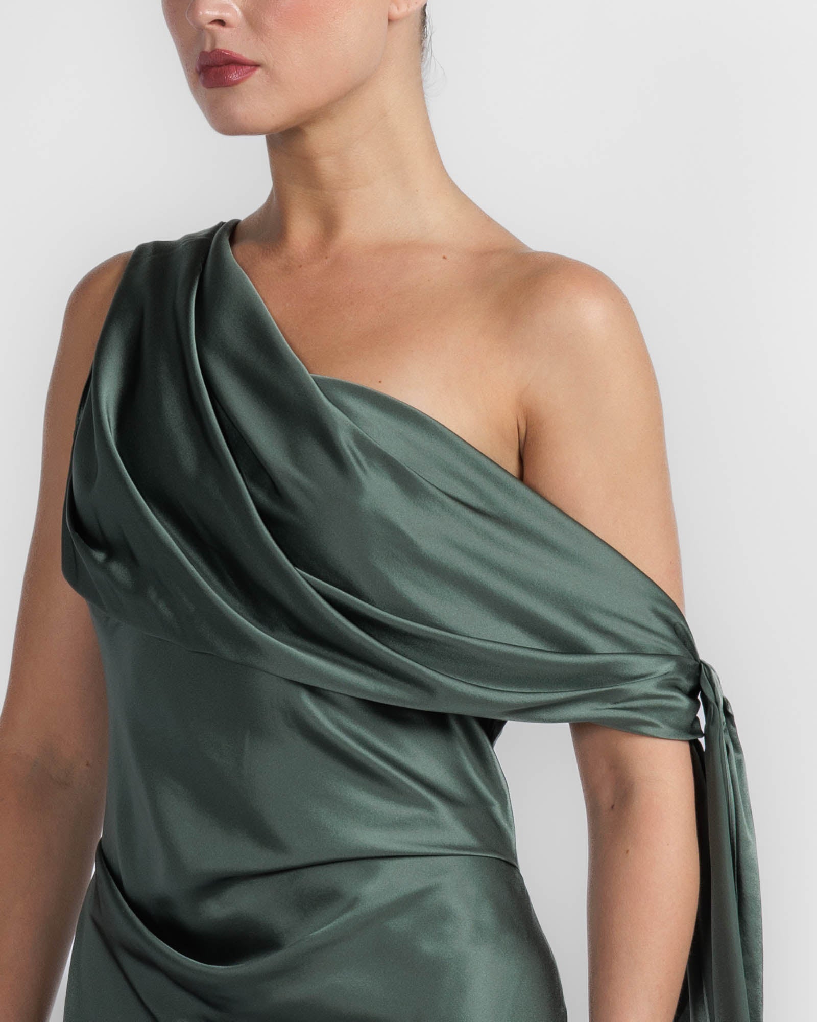 Asymmetrical Drape Gown