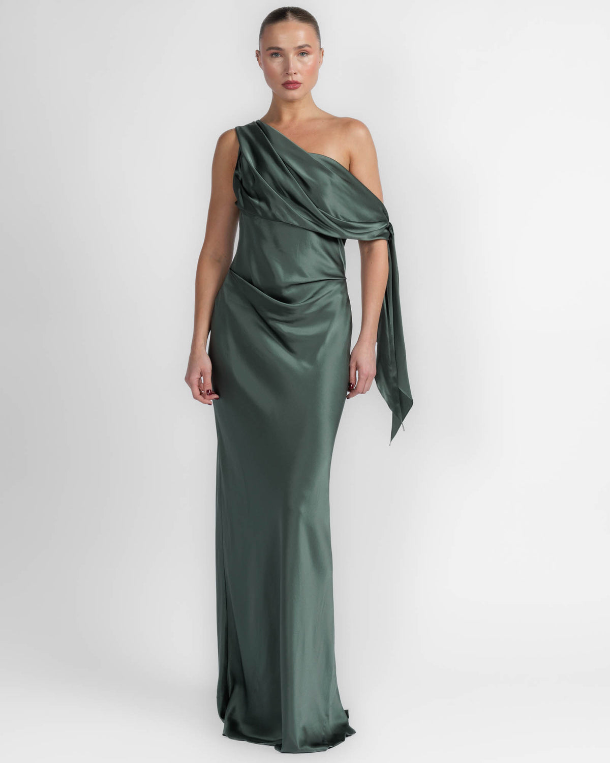 Asymmetrical Drape Gown