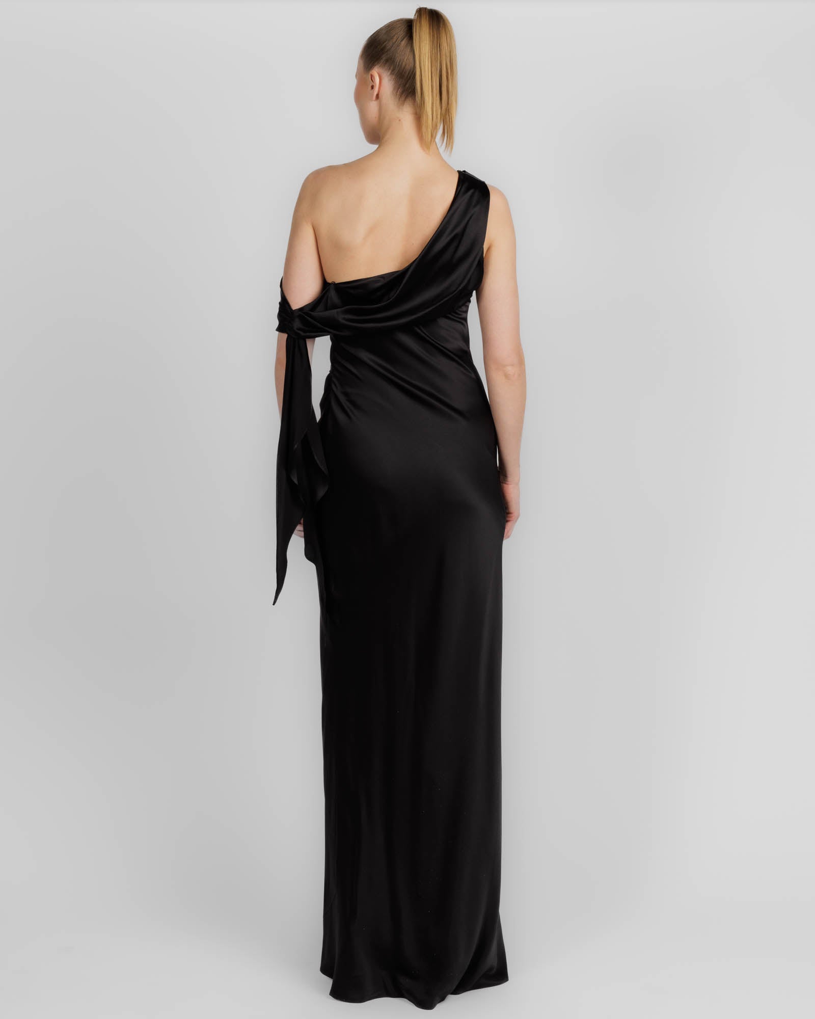 Asymmetrical Drape Gown