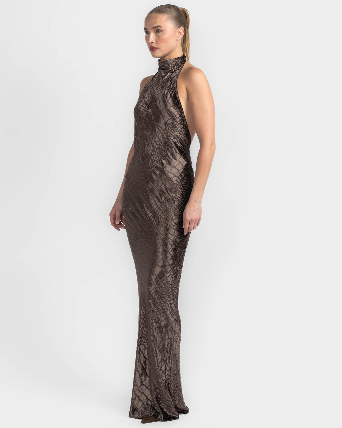 Halter Bias Gown