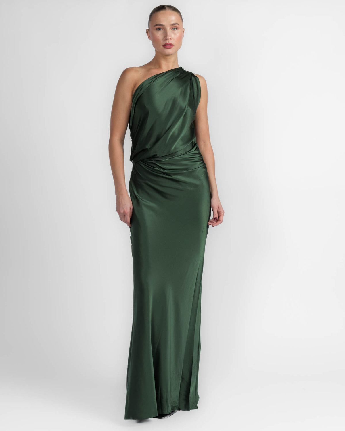 Drop One Shoulder Gown