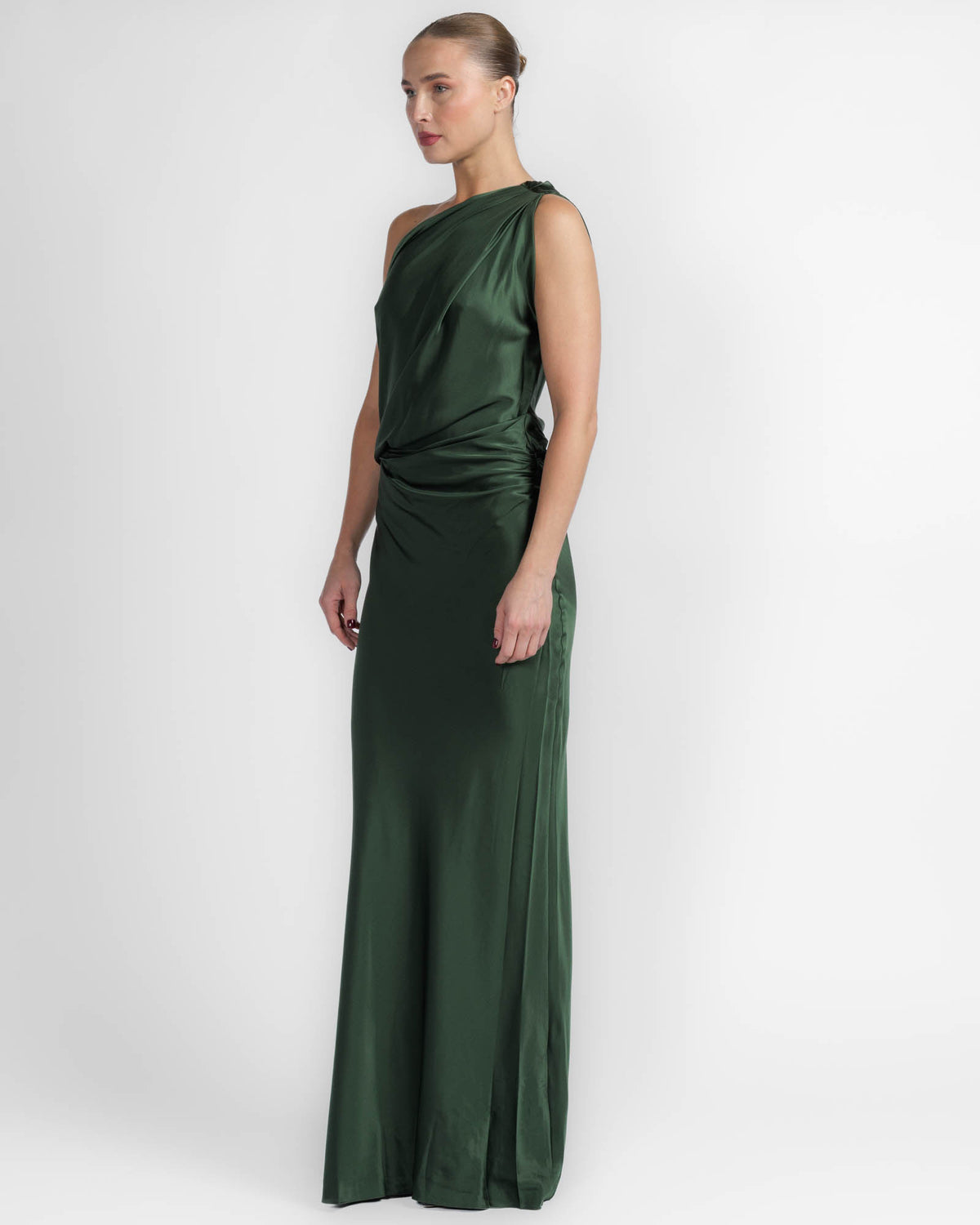 Drop One Shoulder Gown