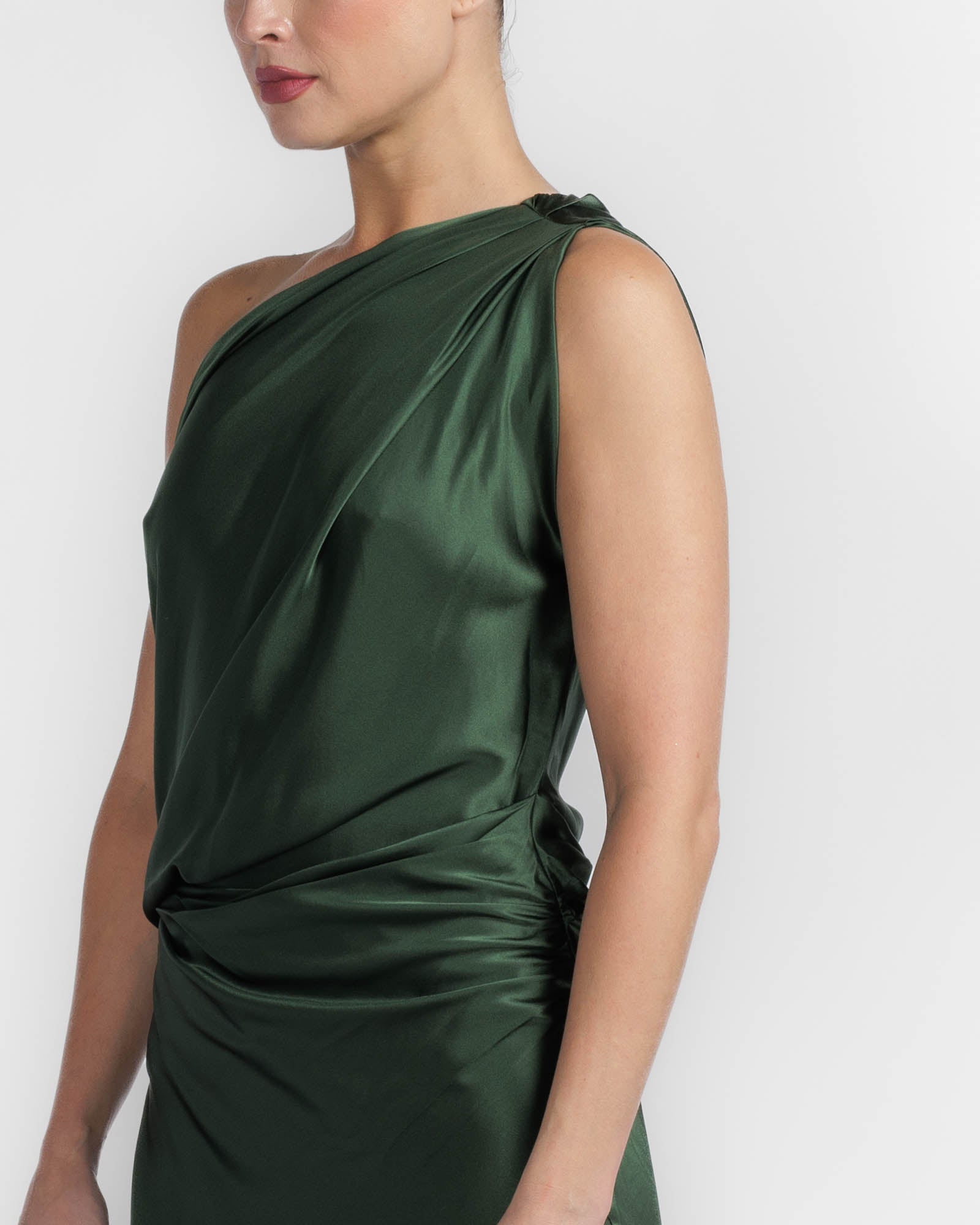 Drop One Shoulder Gown
