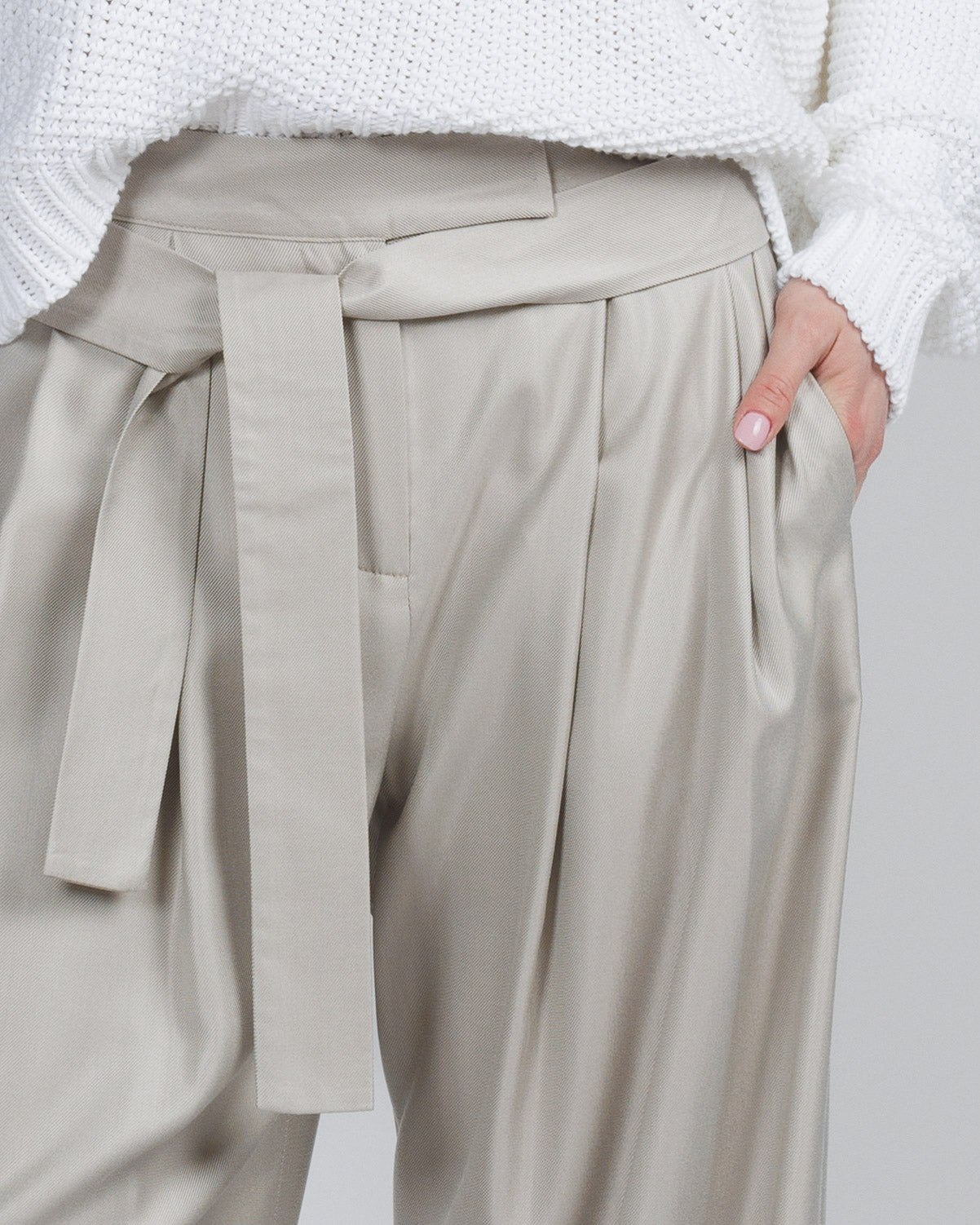 Wide Leg Pant With Belt