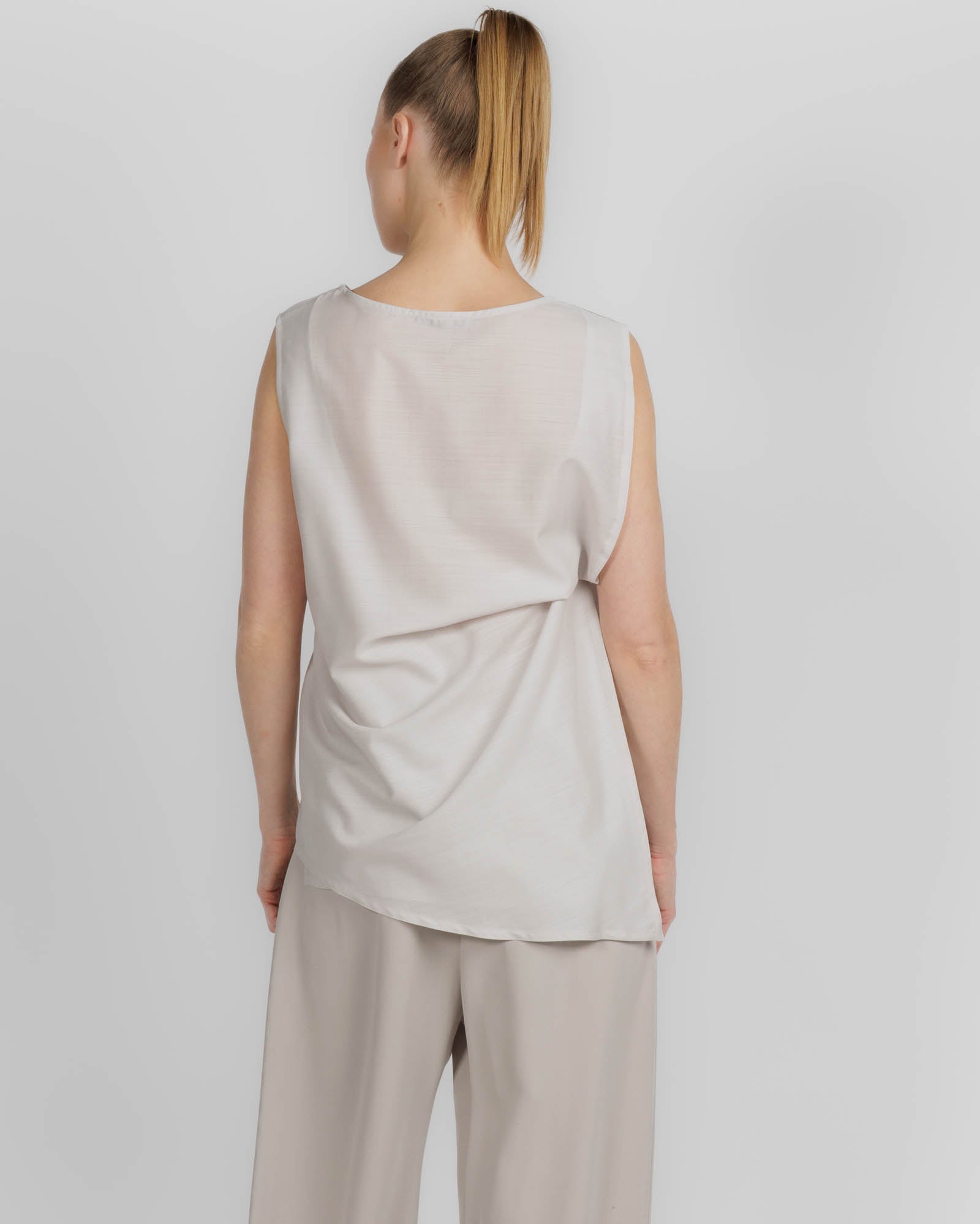 Voile Drape Back Top