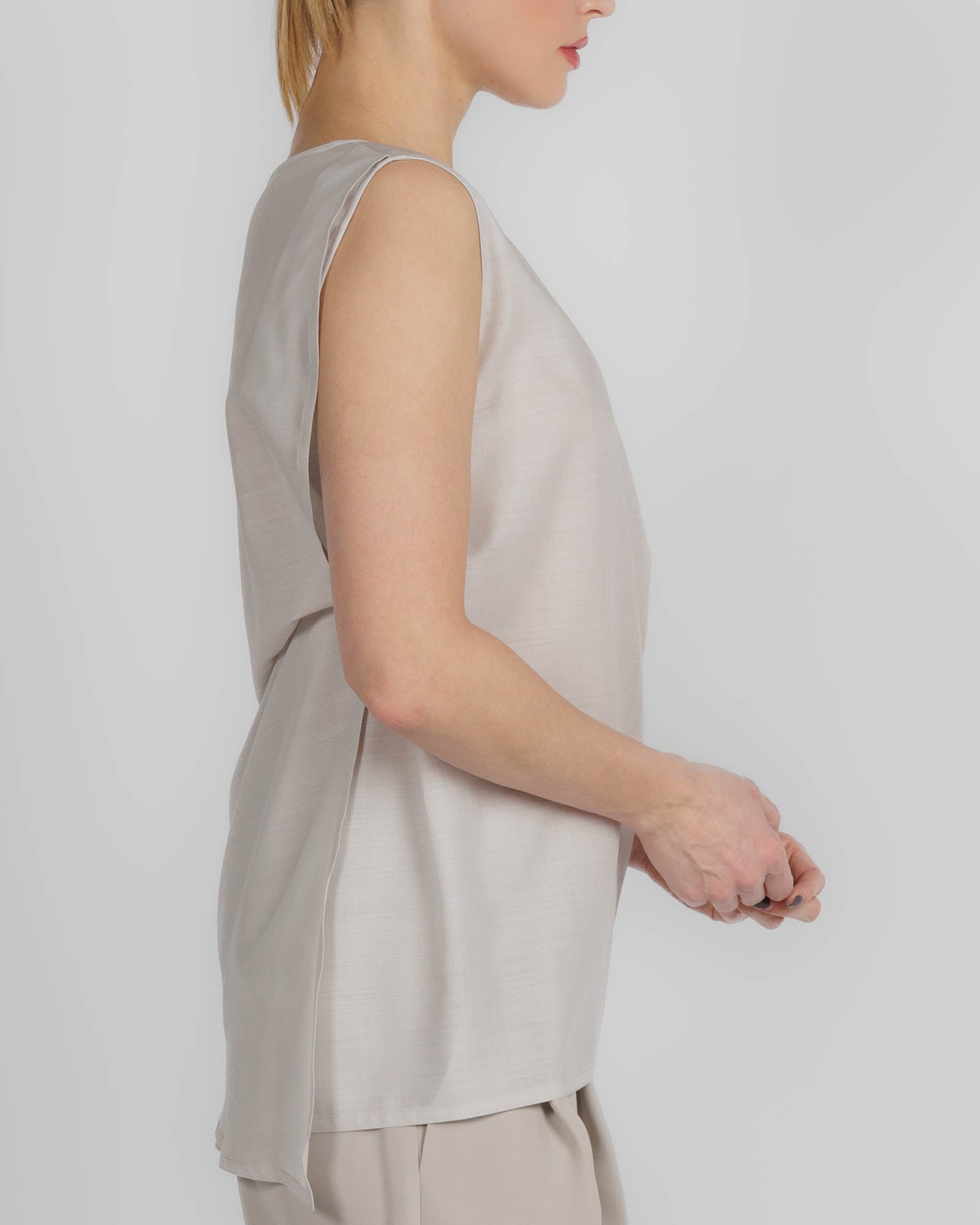 Voile Drape Back Top