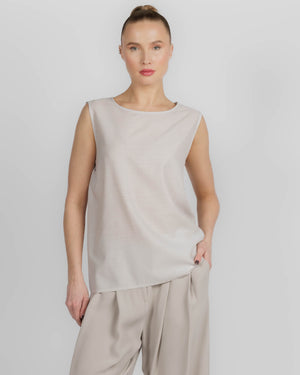 Voile Drape Back Top