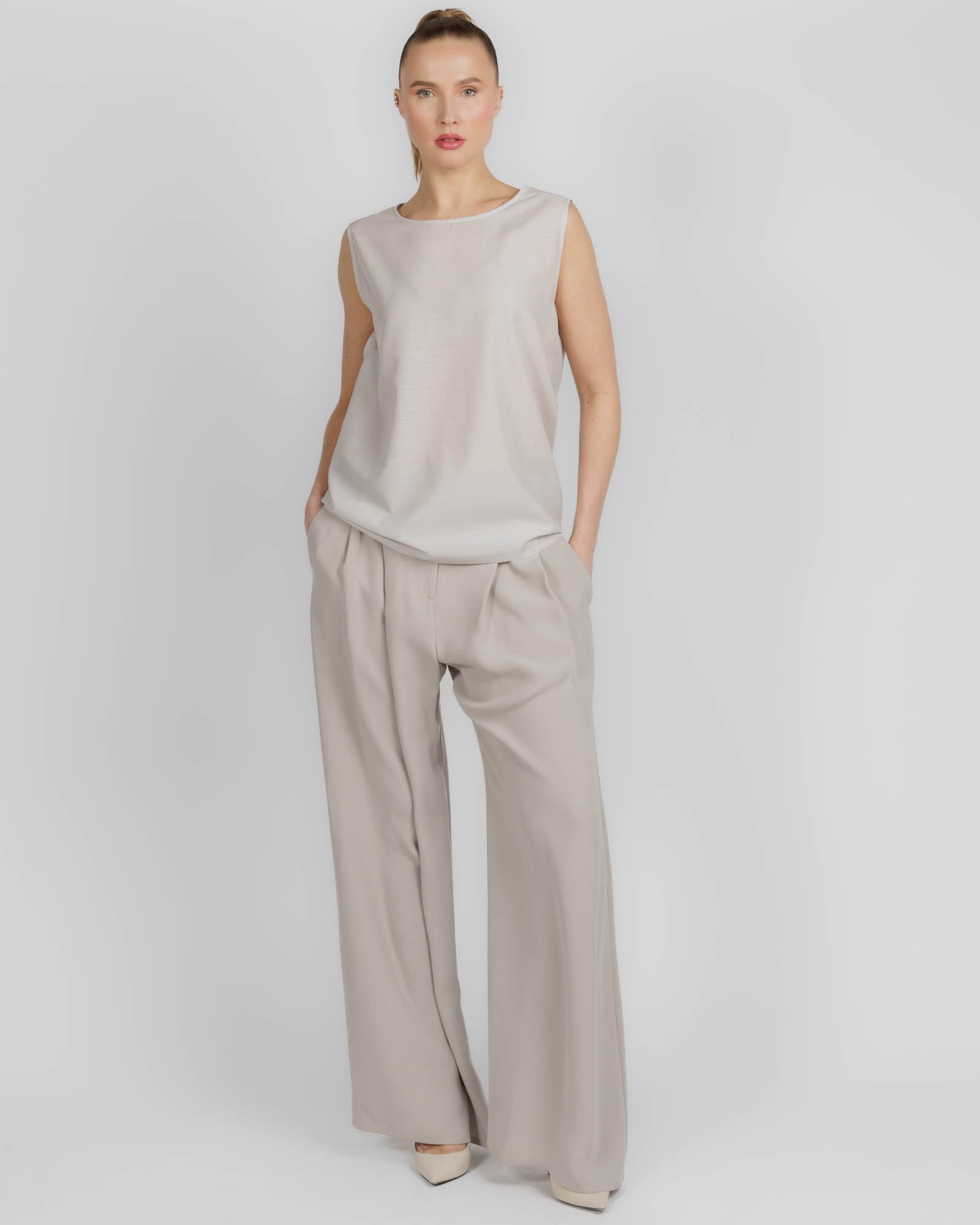 Voile Drape Back Top