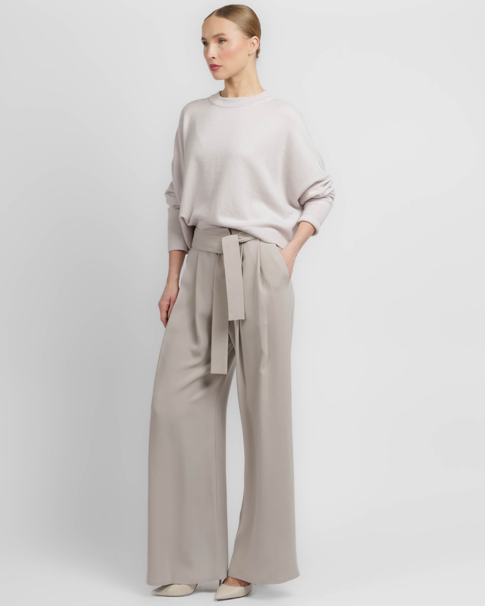 Wide Leg Belt Pants