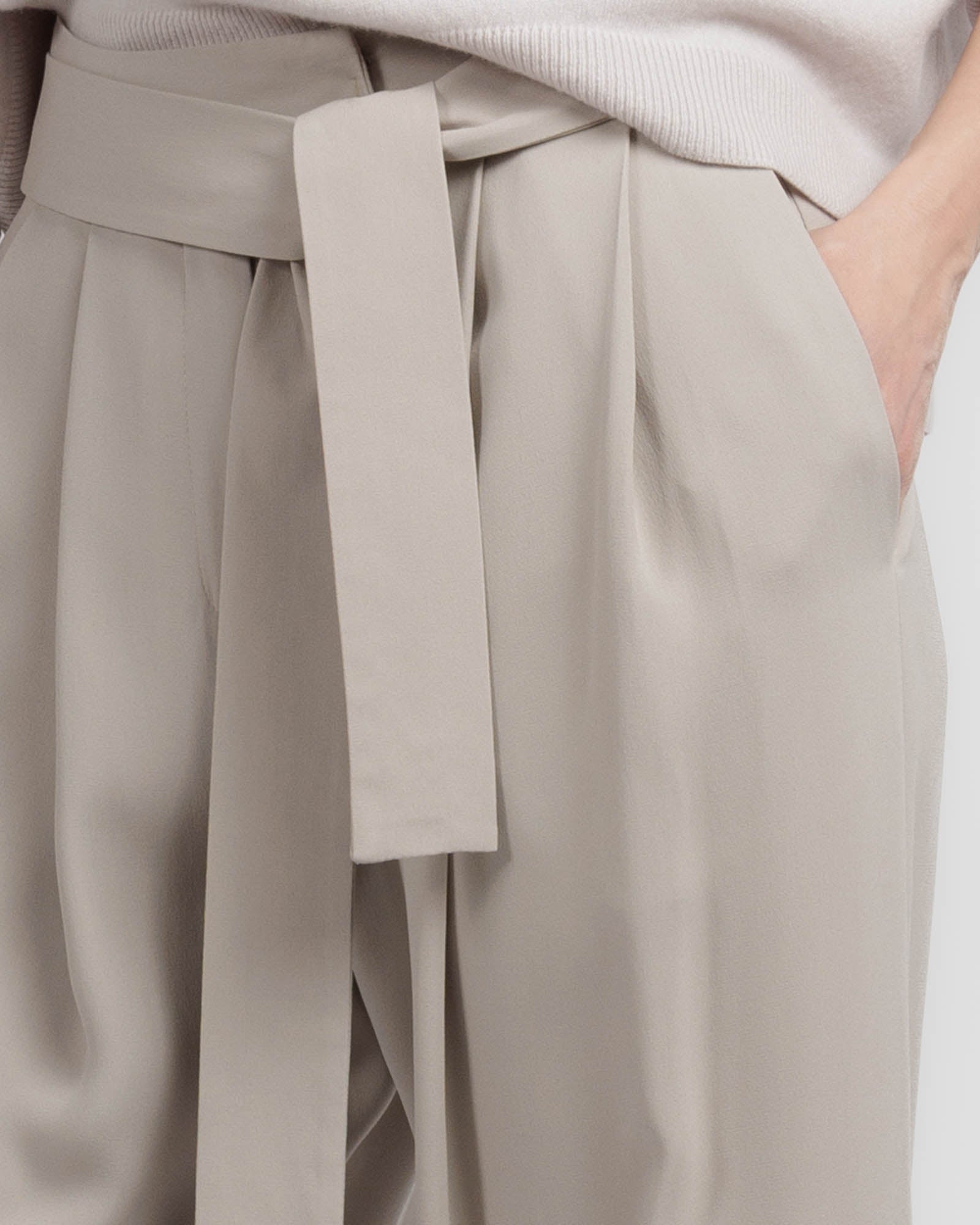 Wide Leg Belt Pants