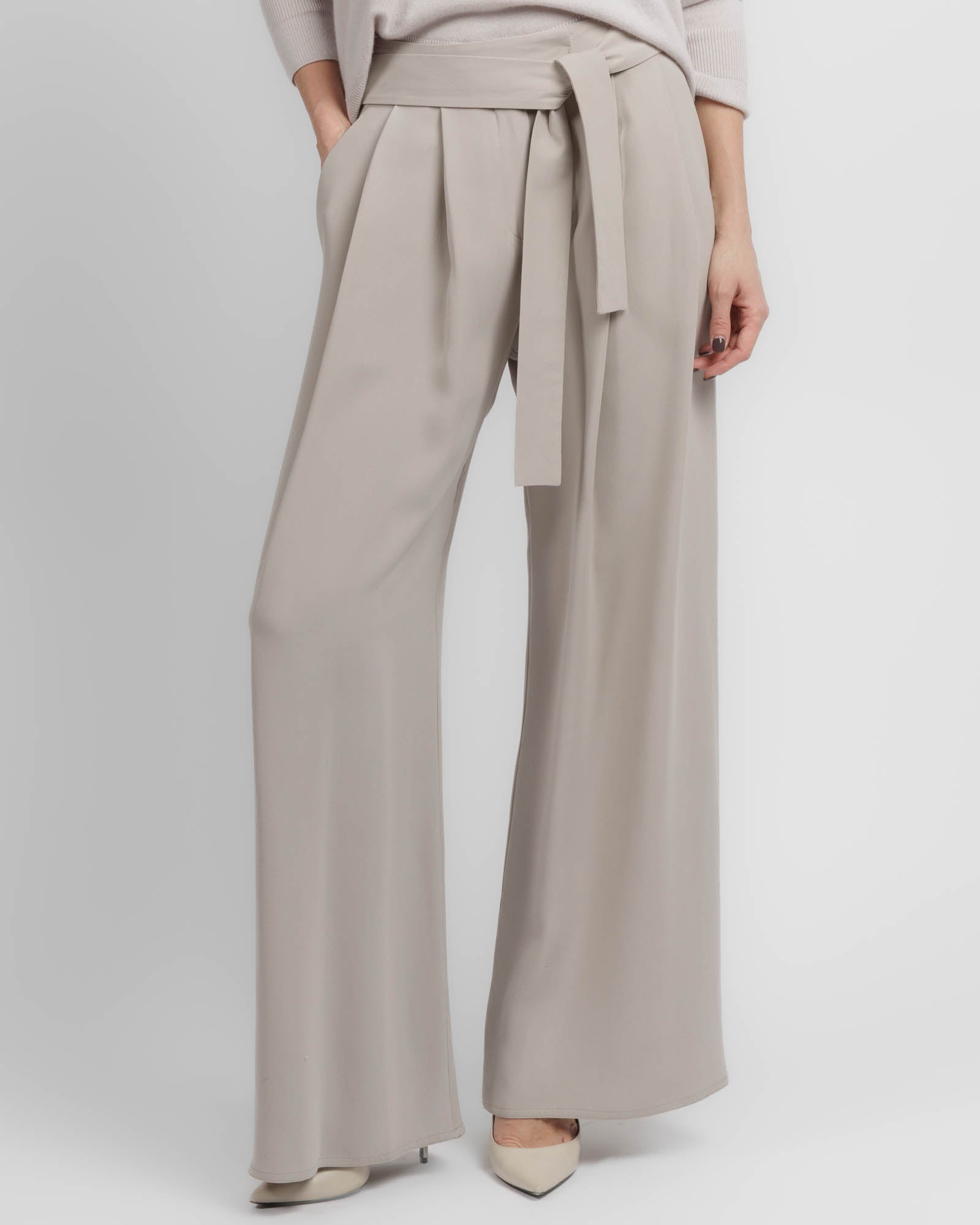 Wide Leg Belt Pants