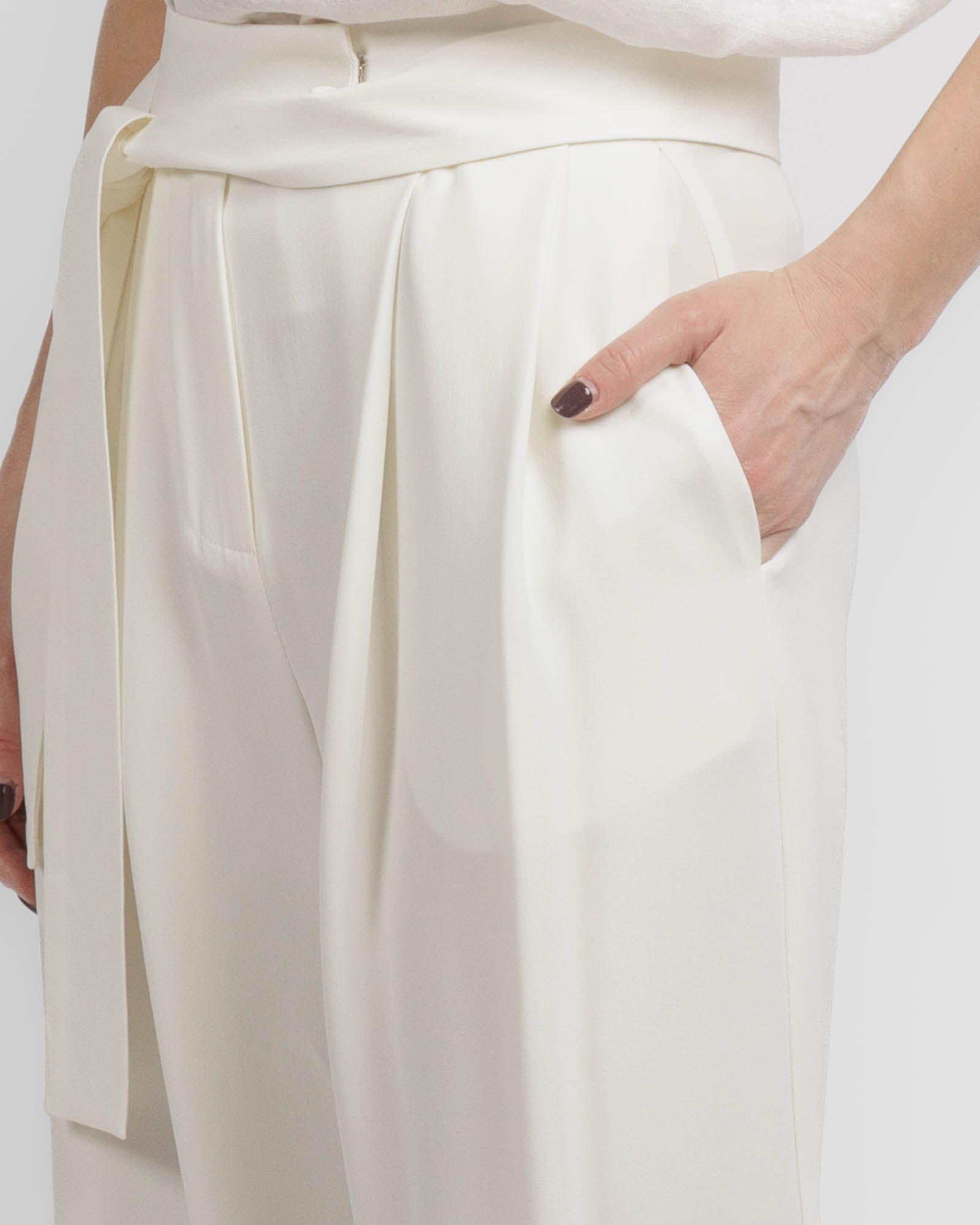 Wide Leg Belt Pants