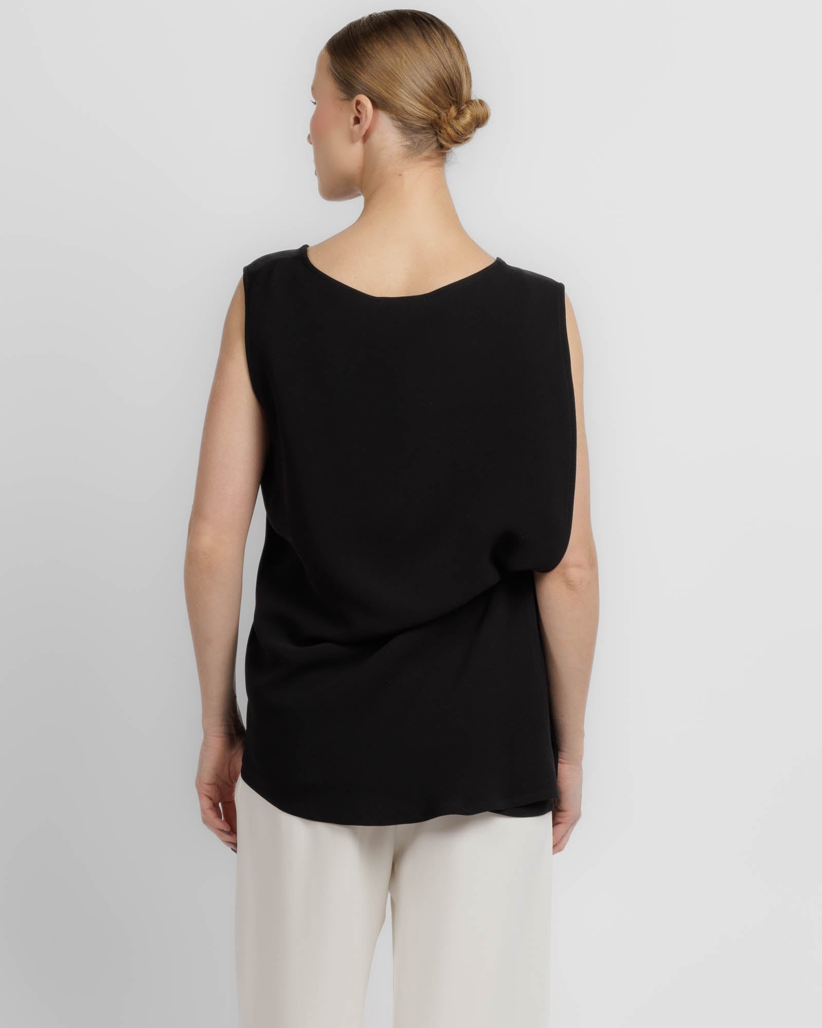 Silk Drape Back Top