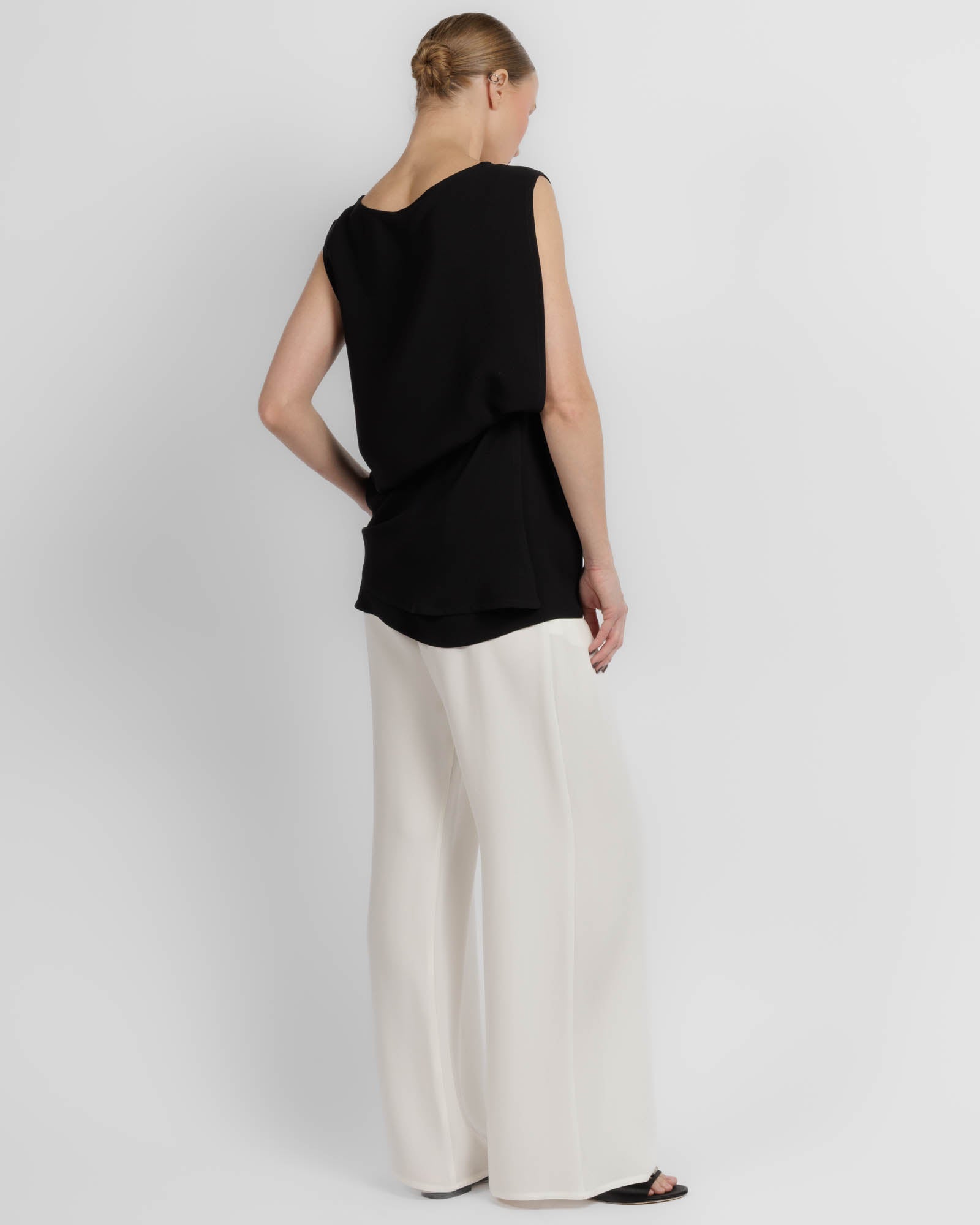 Silk Drape Back Top