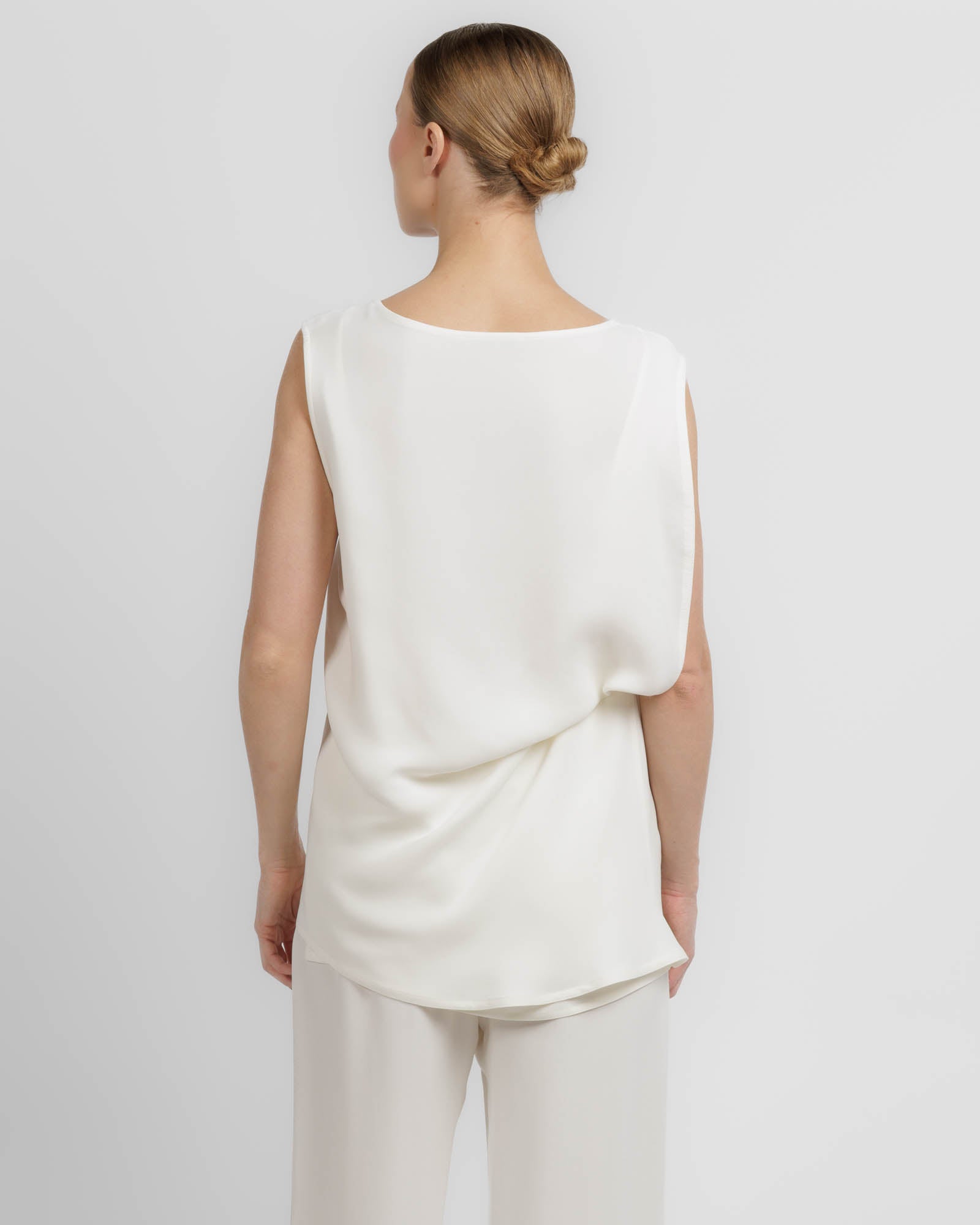 Silk Drape Back Top