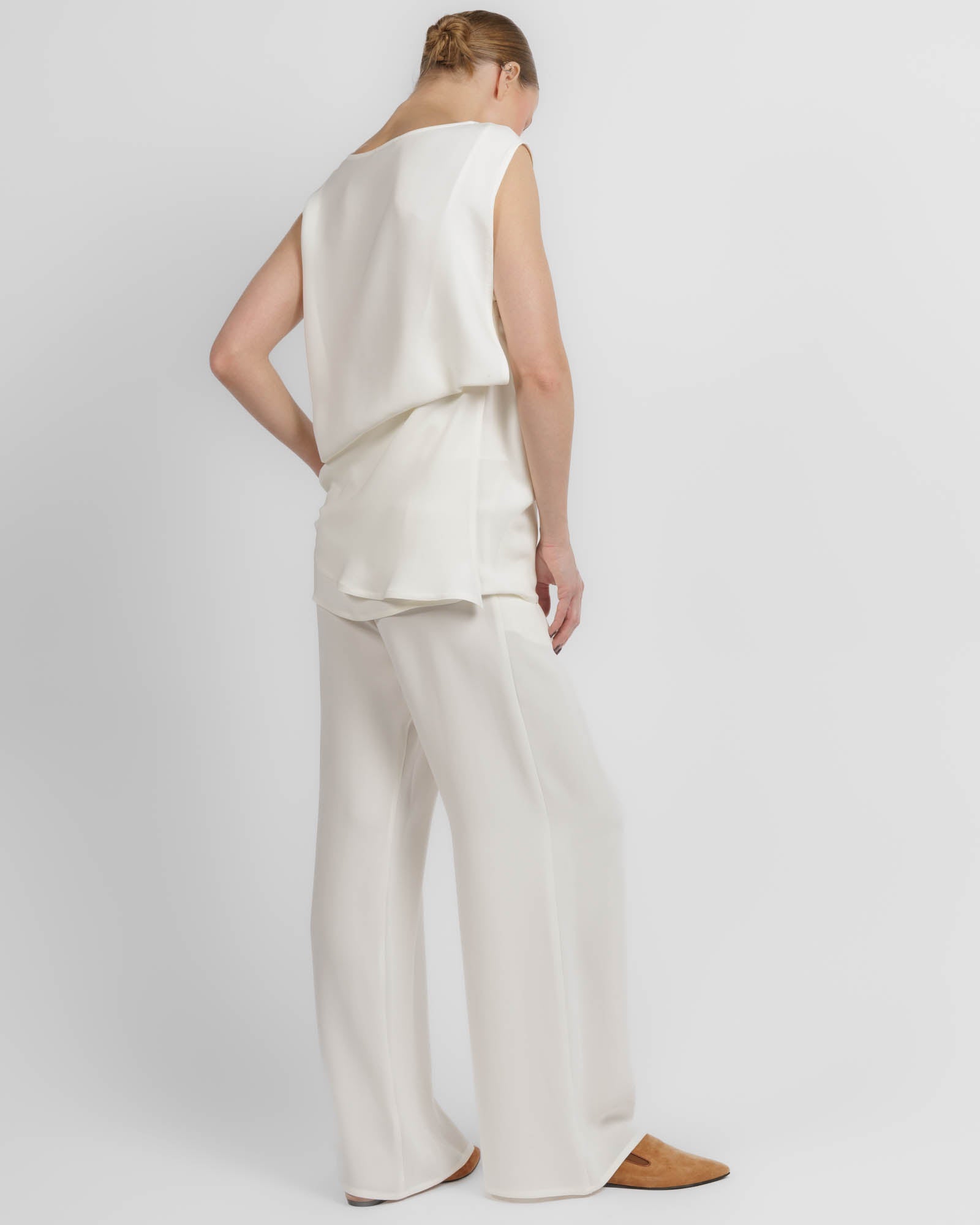 Silk Drape Back Top