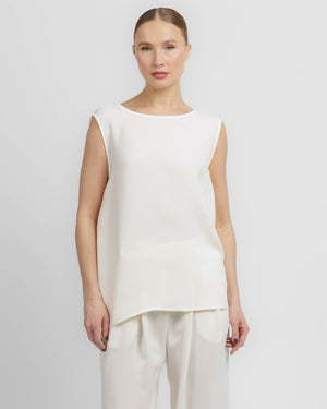 Silk Drape Back Top