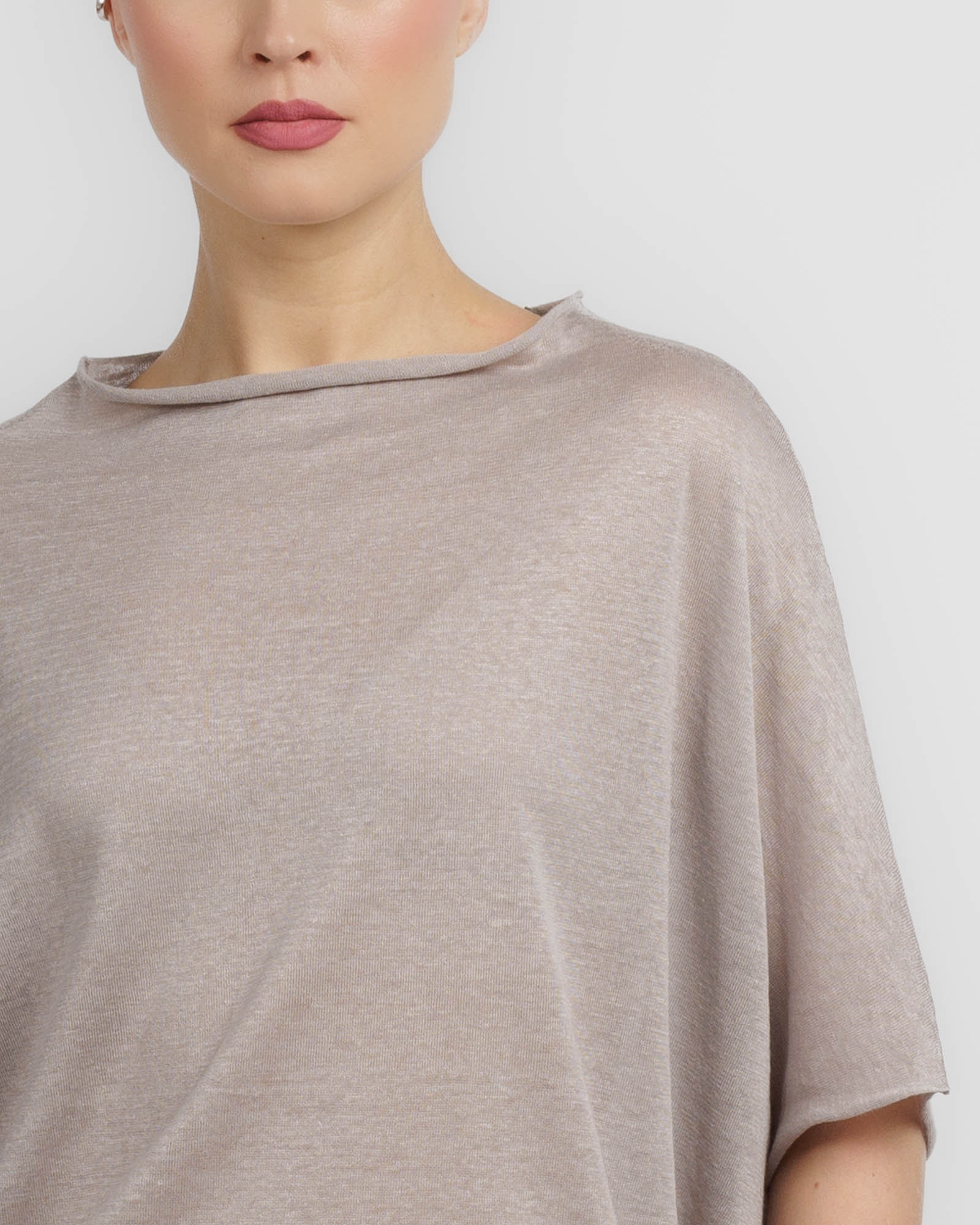 Asymmetric Knit T-Shirt