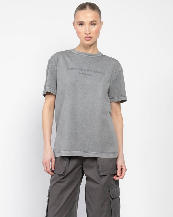 T ALEXANDER WANG Grey Scuba Zipper Skater Mini Dress – Fashion