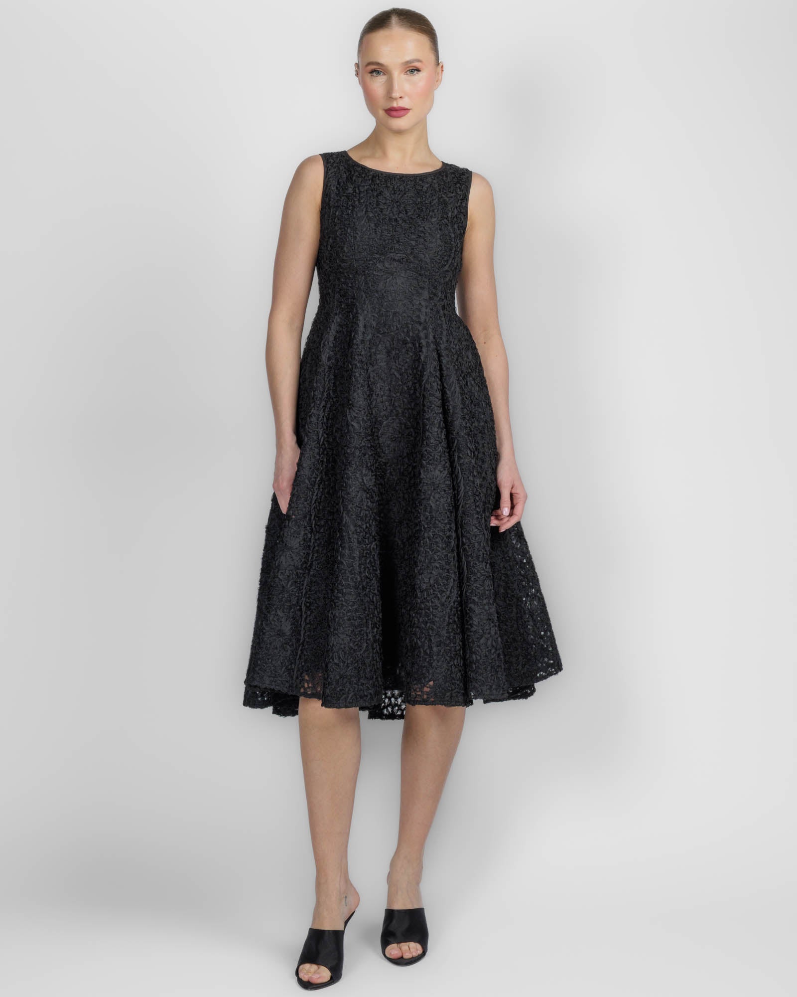 Tape Lace Flare Dress