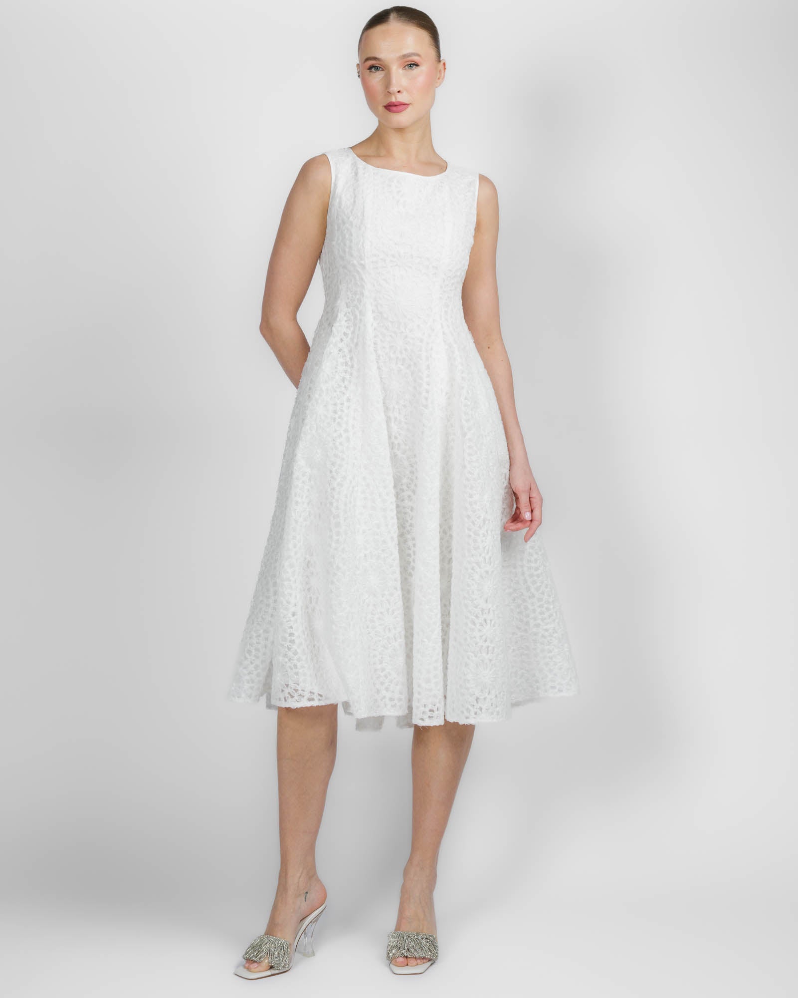 Tape Lace Flare Dress