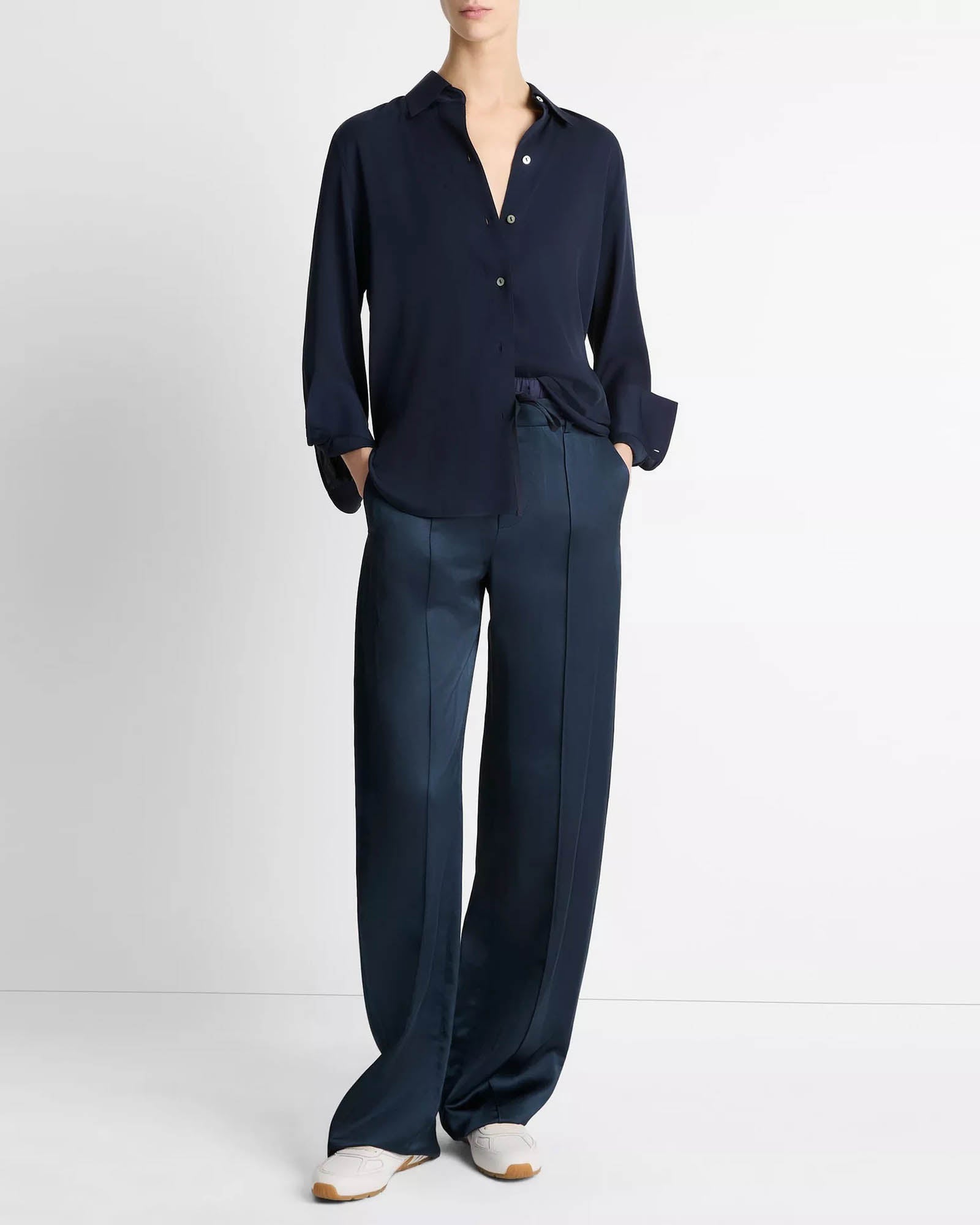 Chemisier boutonné à manches longues