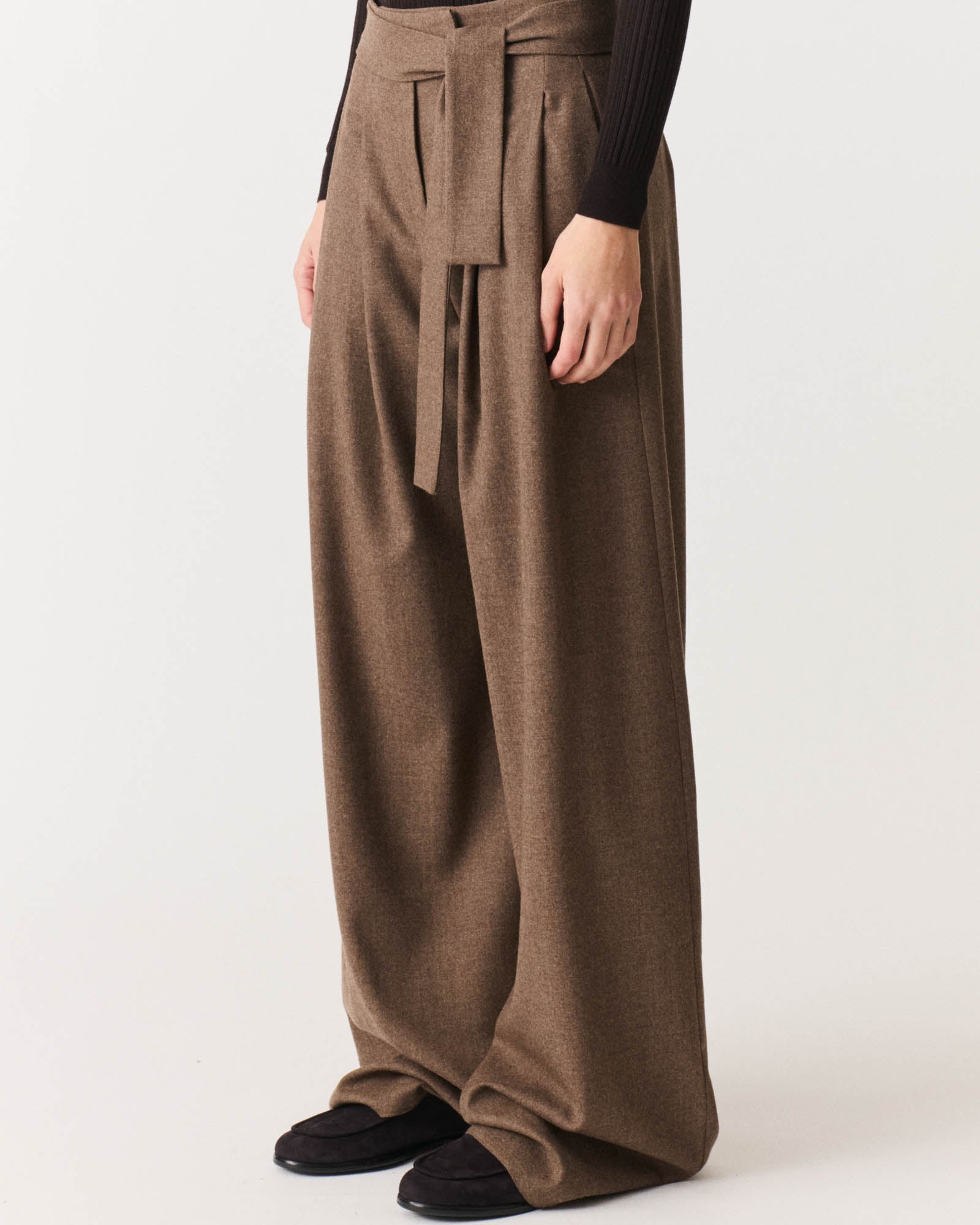 Wide Leg Pants With Belt