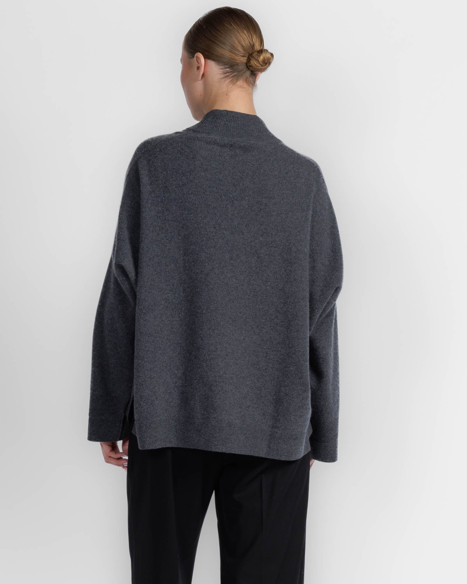 Ribbed Neck Cardigan