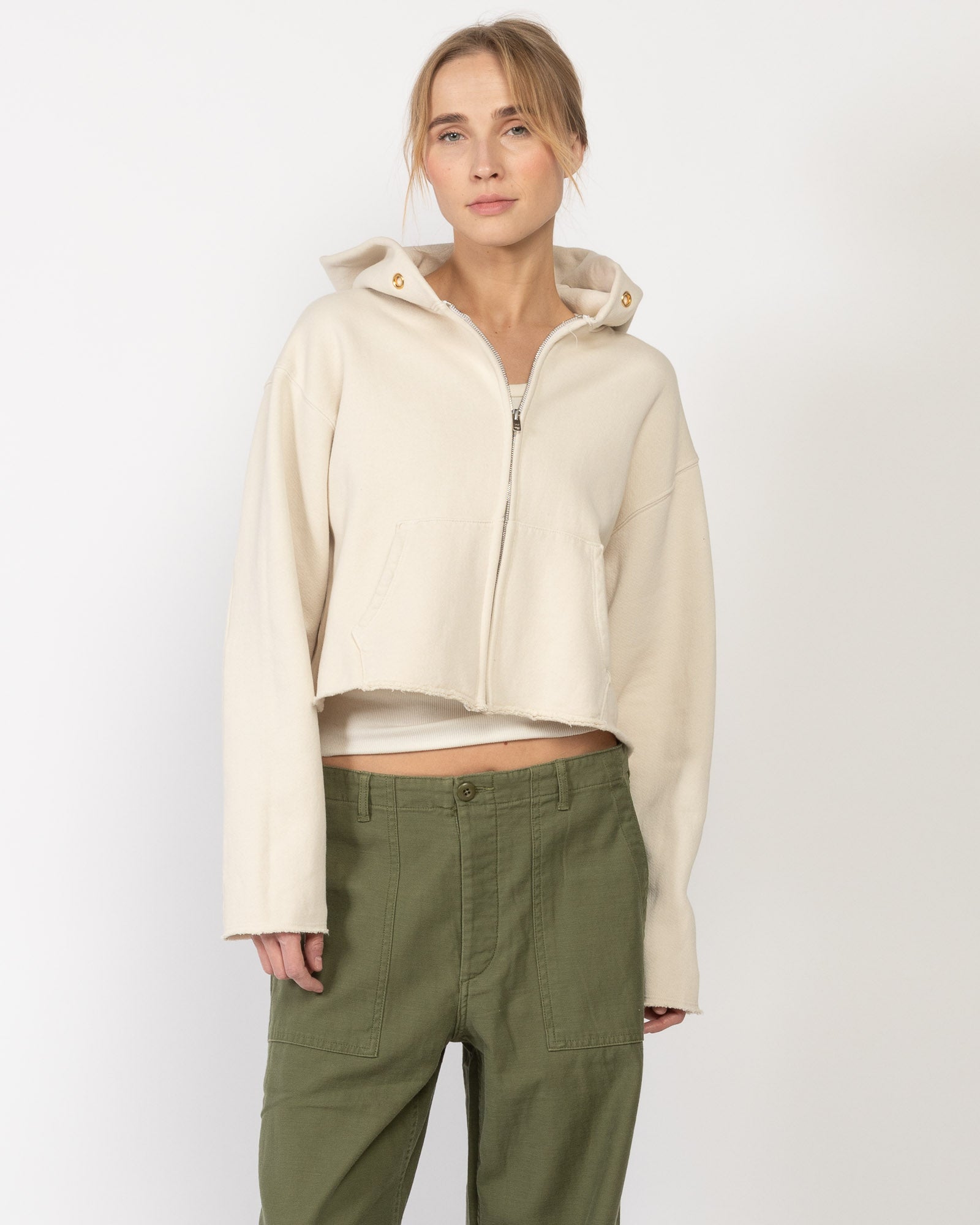 Sweat à capuche zippé Rosa Raw 