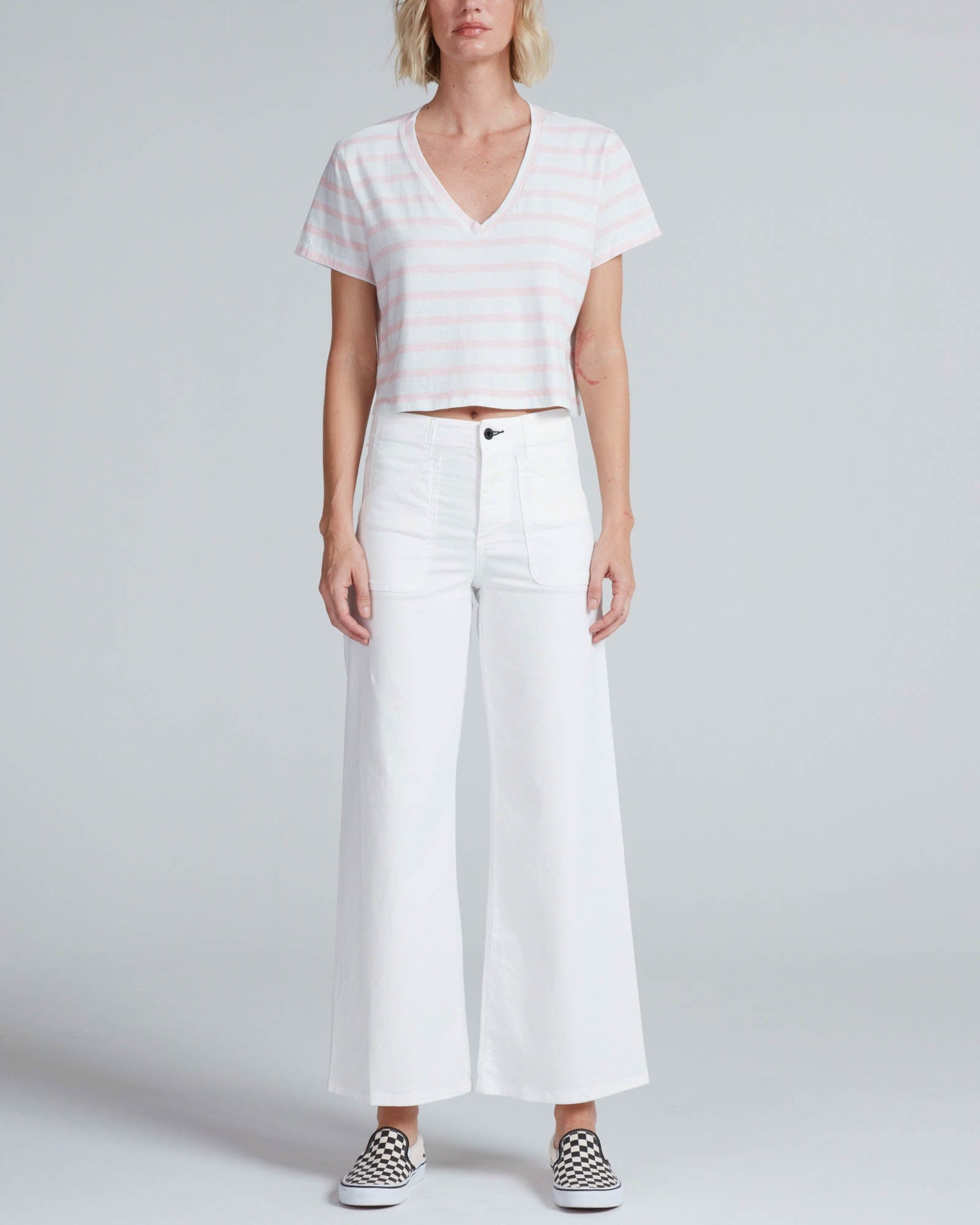 Shrunken V T-Shirt Stripe