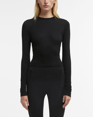 Haut ajusté à manches longues