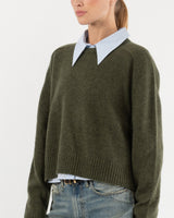 Raglan Hi Crewneck Sweater