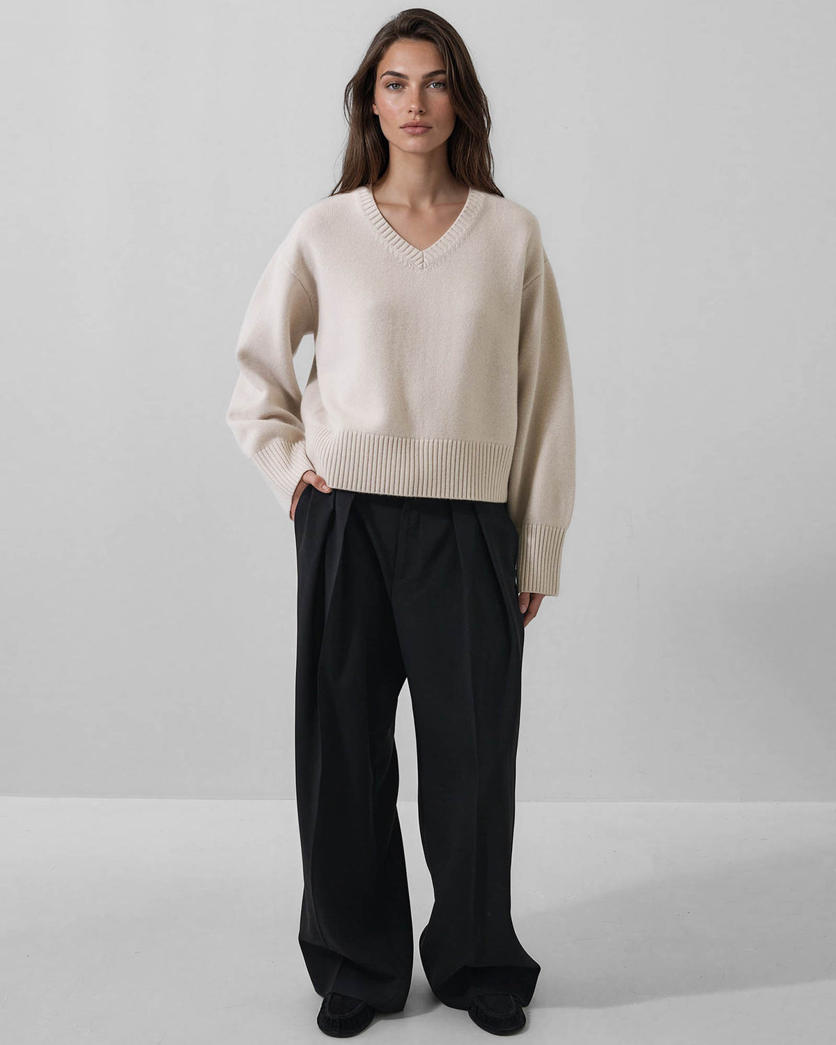 Oversized V-Neck Sweater