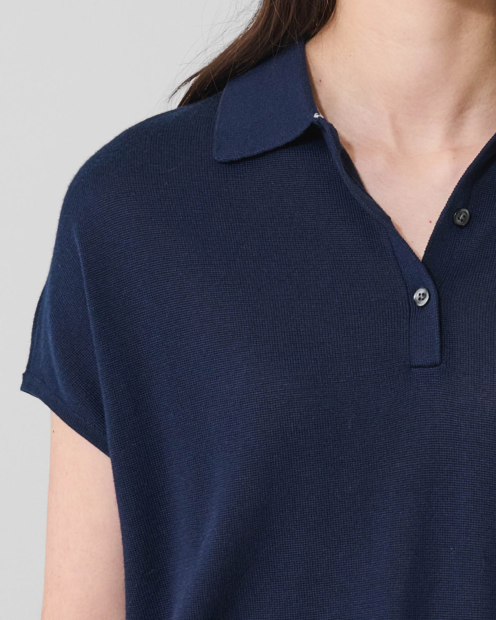 Lyocell Cashmere Blend Short Sleeve Polo