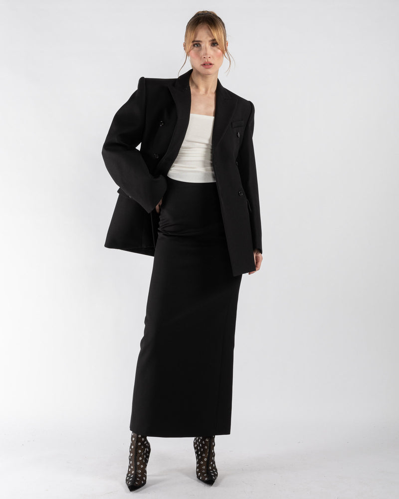 Contour Plunge Front Fitted Tailored Blazer