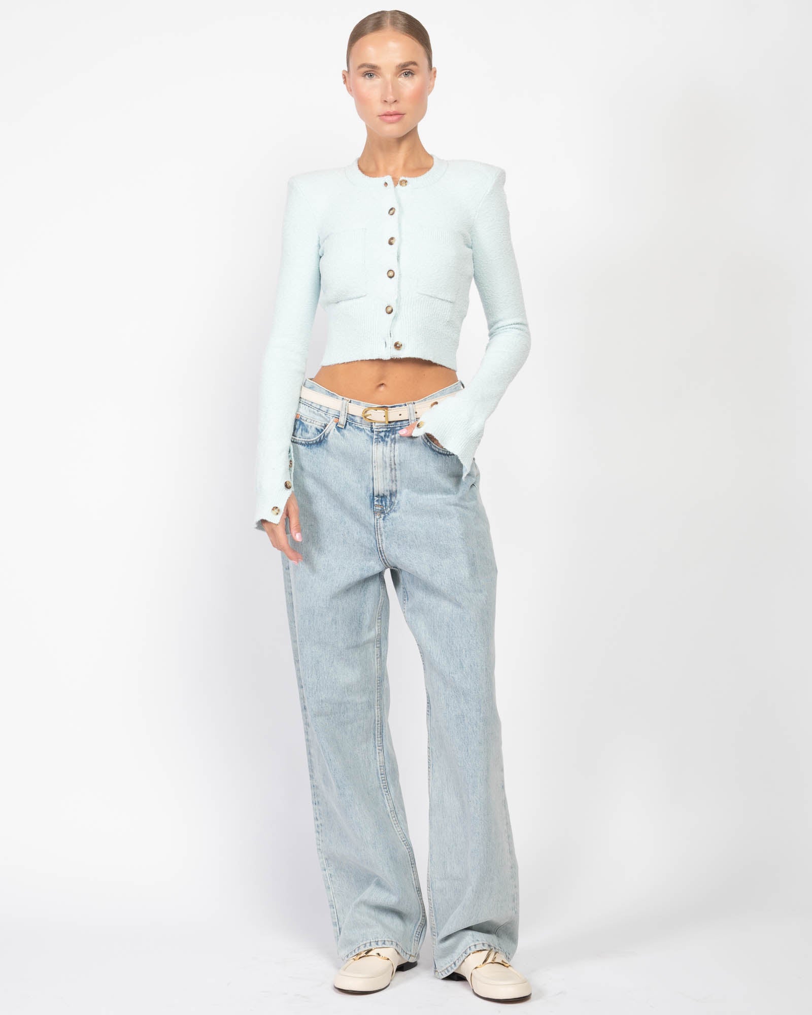 WARDROBE.NYC Knit Crop Cardigan | TNT - The New Trend | Shop
