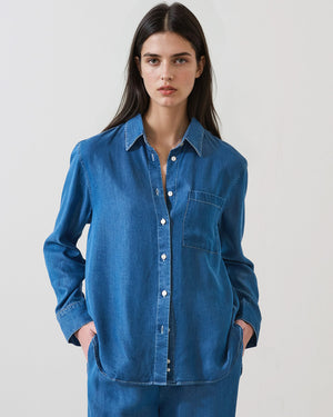 Tencel Stonewash Boyfriend Shirt