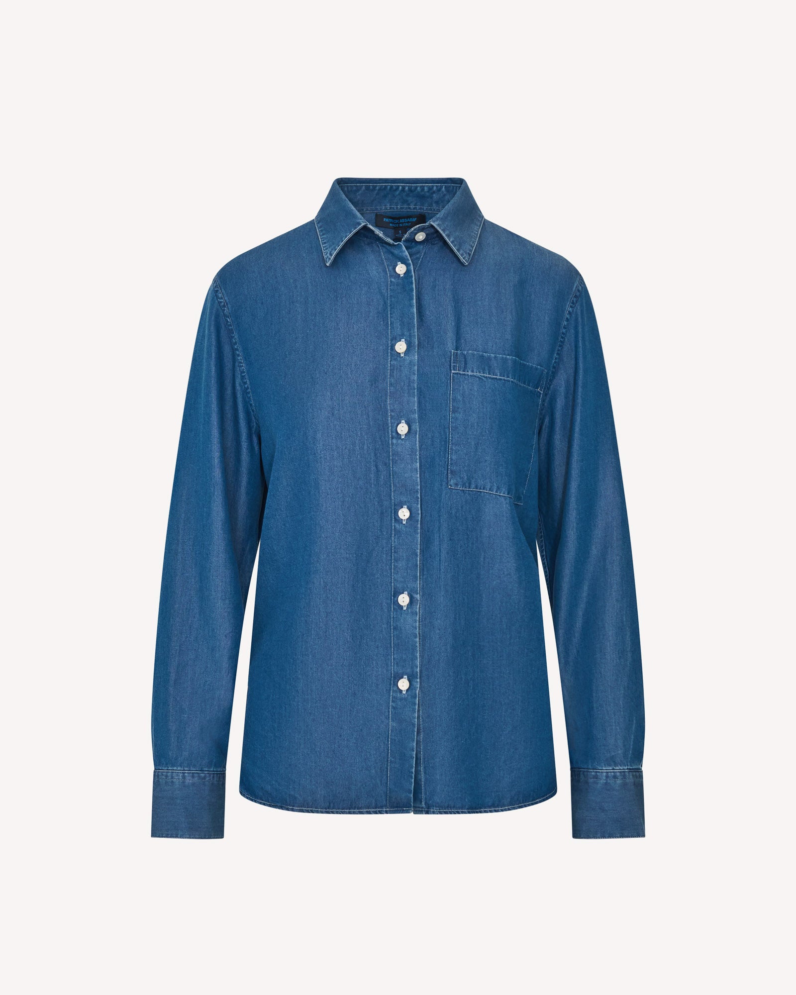 Tencel Stonewash Boyfriend Shirt