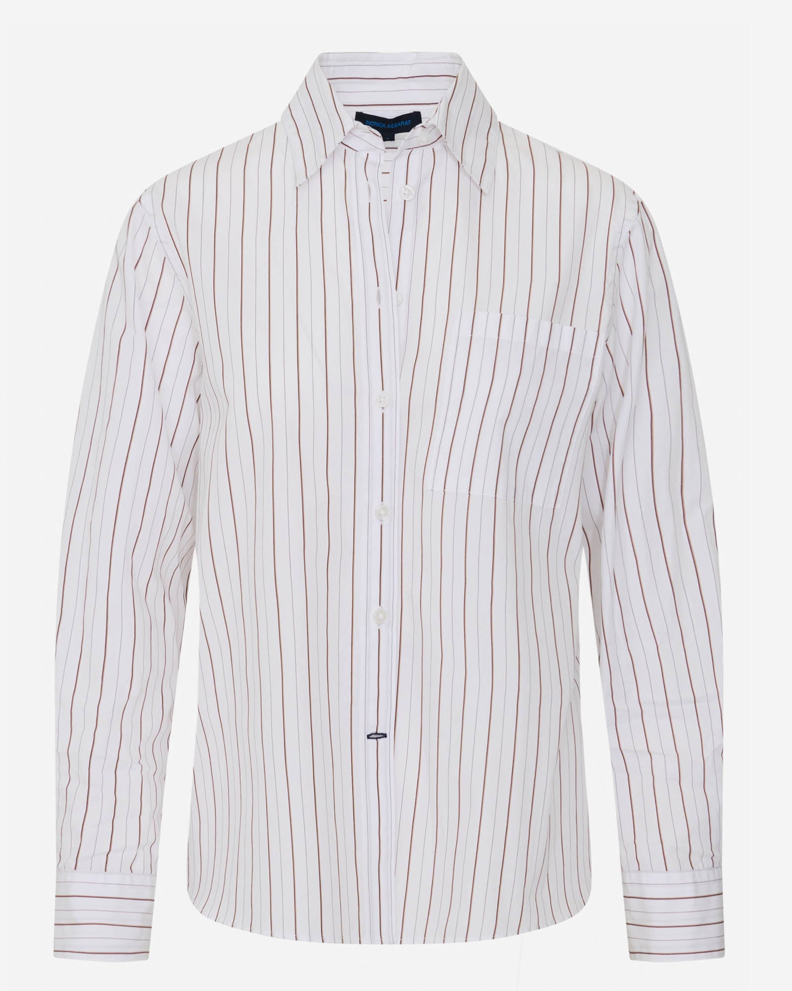 Cotton Stripe Boyfriend Pocket Shirt