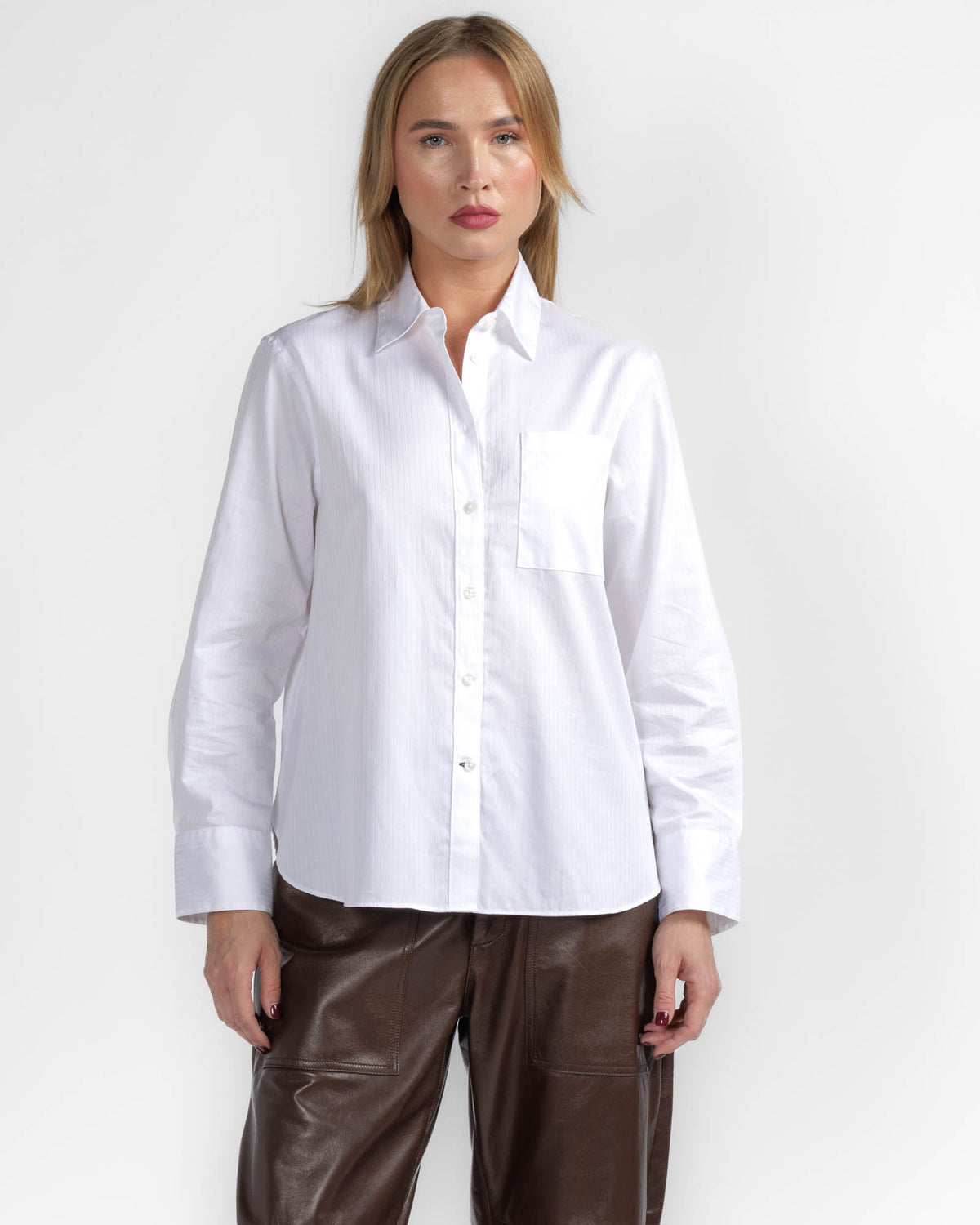 Long Sleeve Bf Pocket Shirt