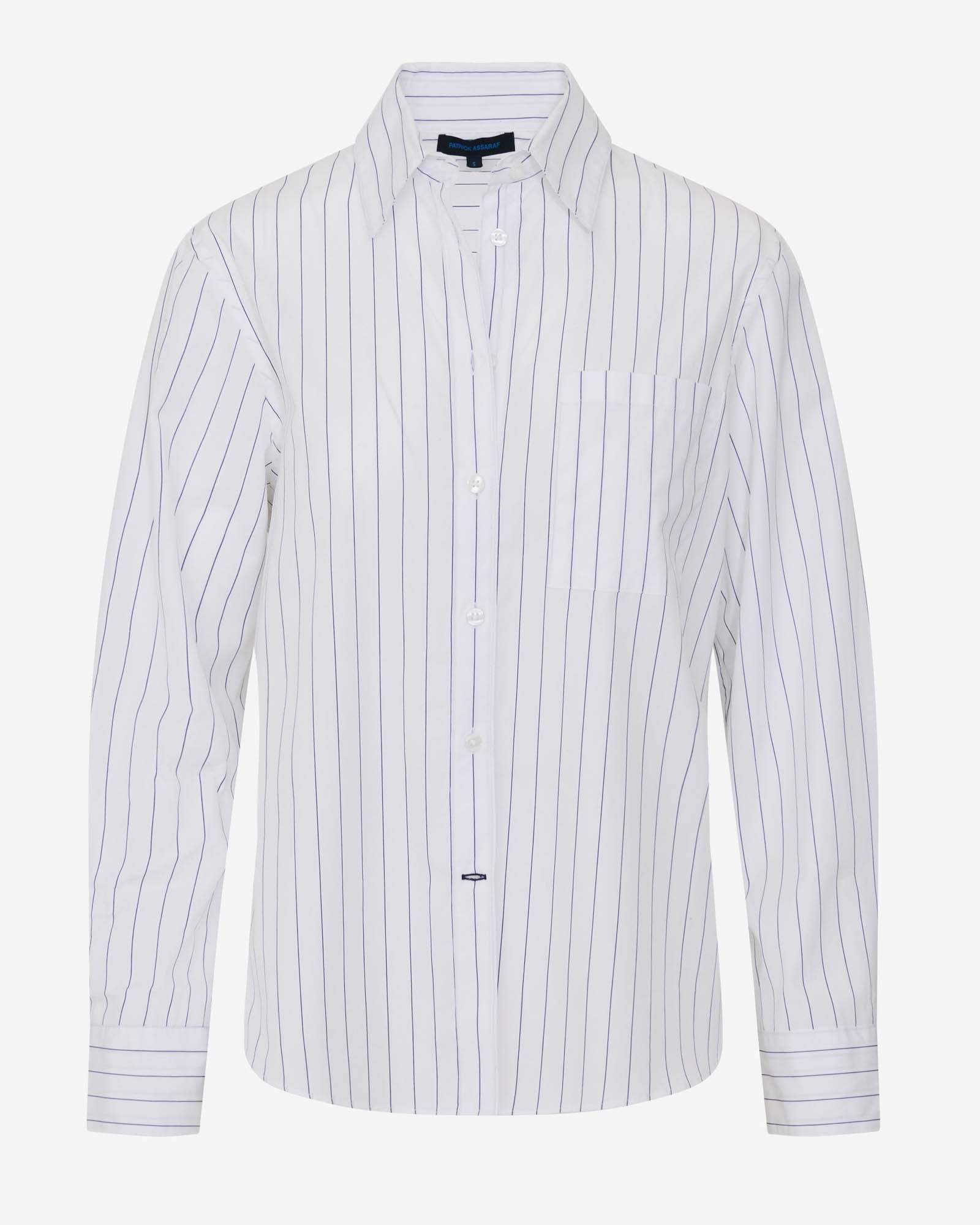 Cotton Stripe Boyfriend Pocket Shirt