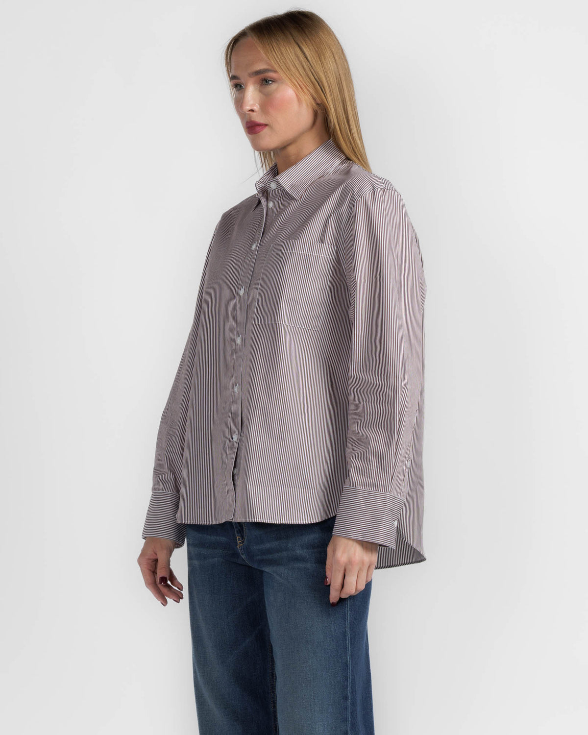 Long Sleeve Bf Pocket Shirt