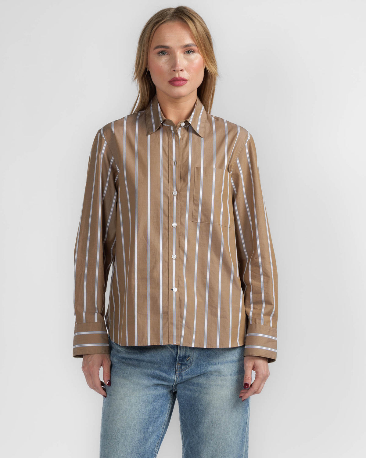 Long Sleeve Bf Pocket Shirt