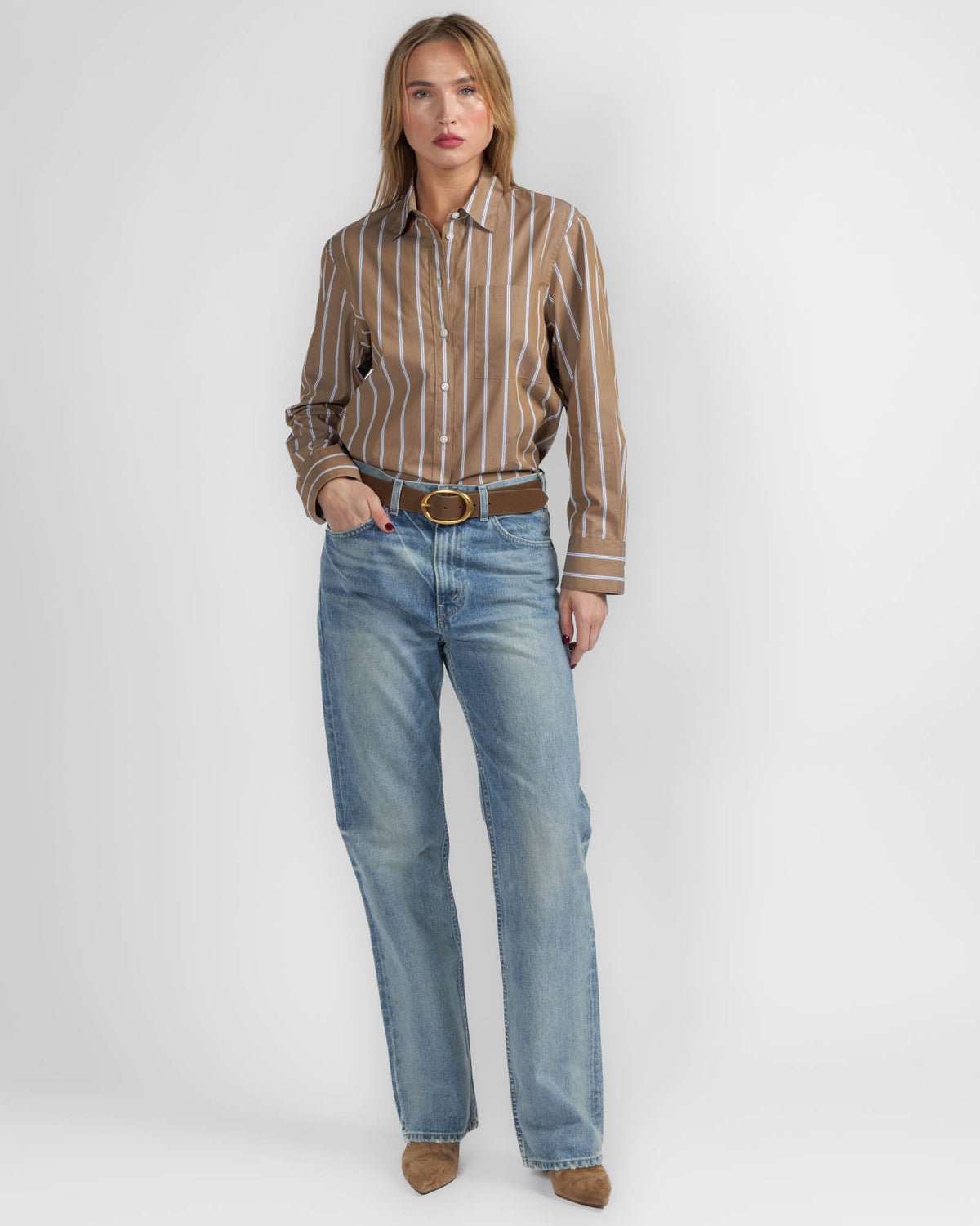 Long Sleeve Bf Pocket Shirt