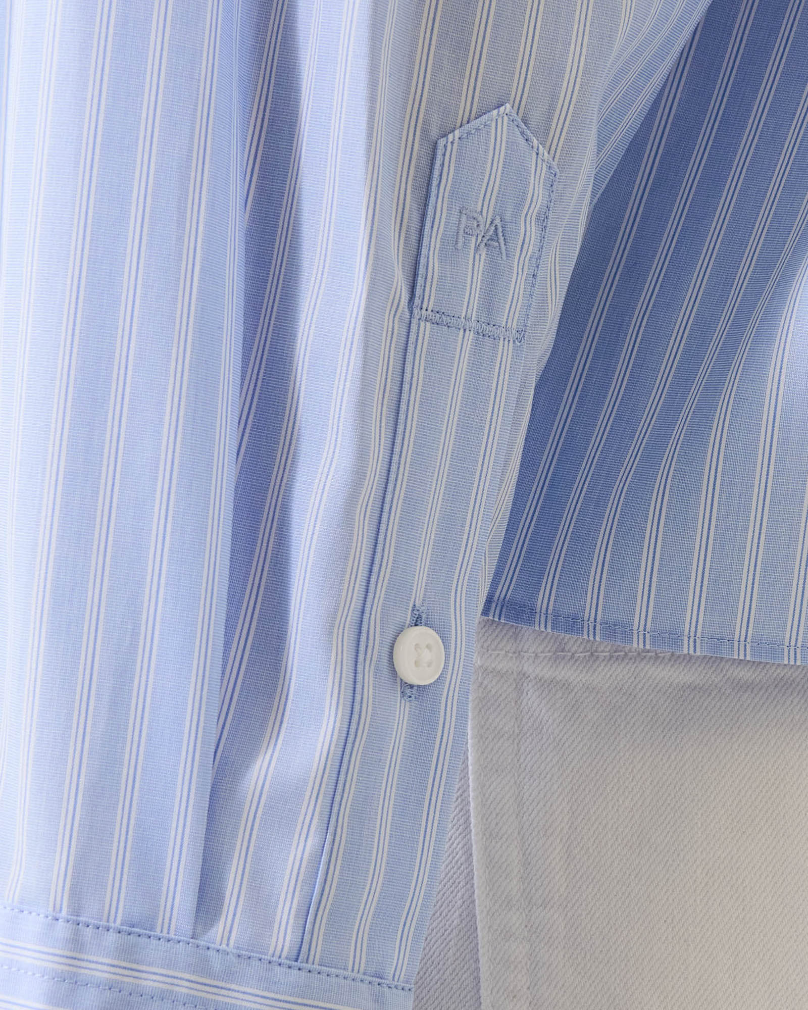 Cotton Stripe Boxy Shirt