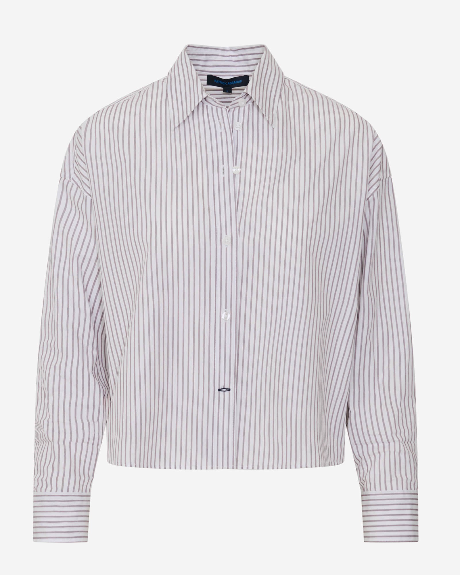 Cotton Stripe Boxy Shirt