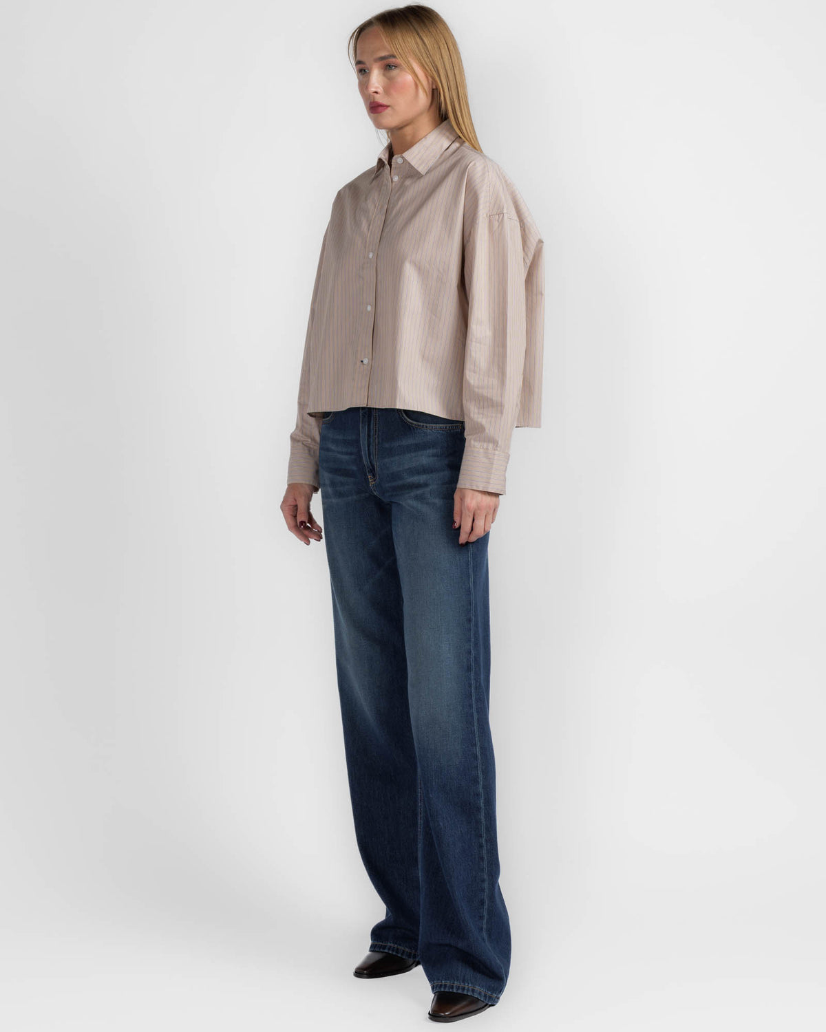 Long Sleeve Cotton Boxy Shirt