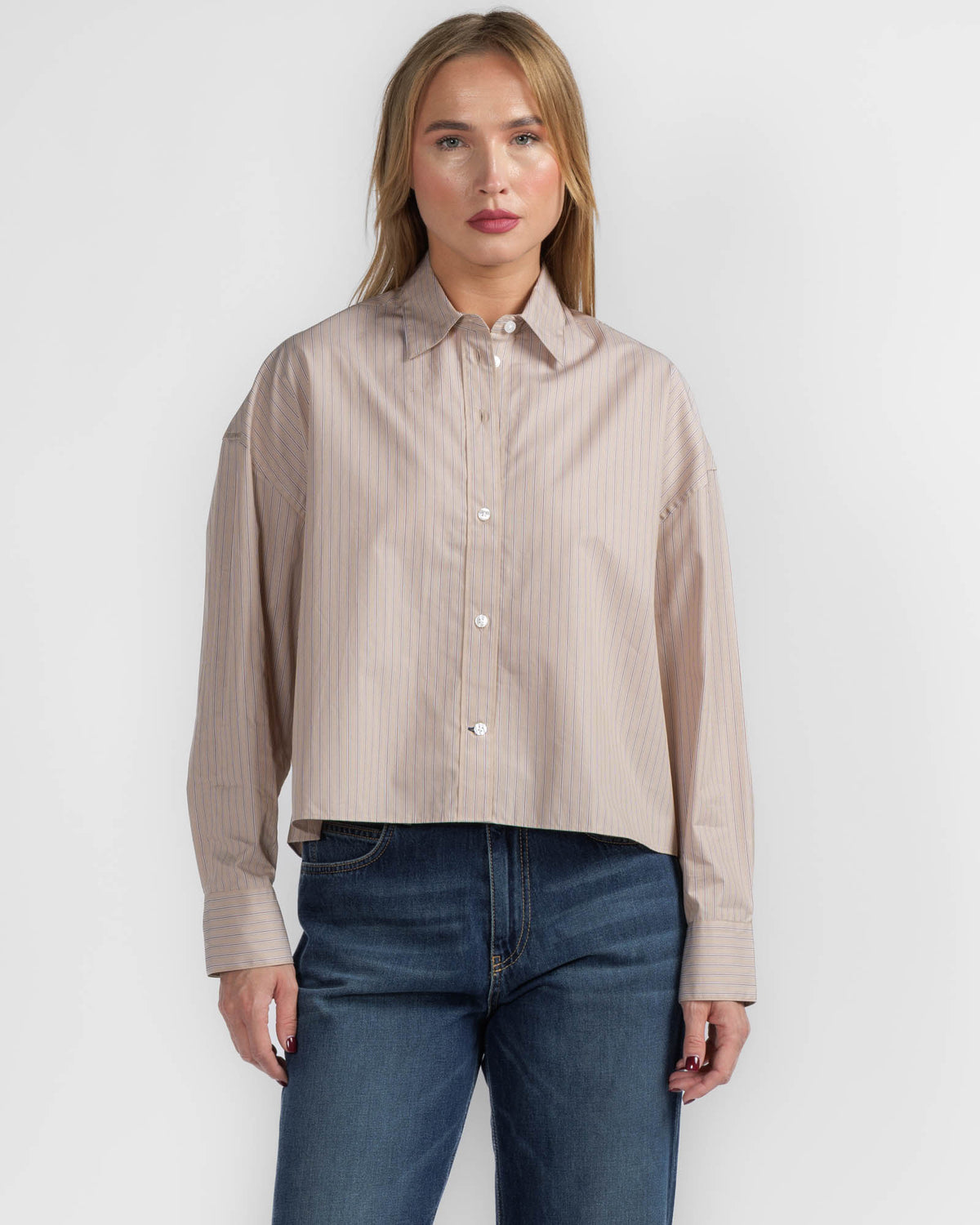 Long Sleeve Cotton Boxy Shirt