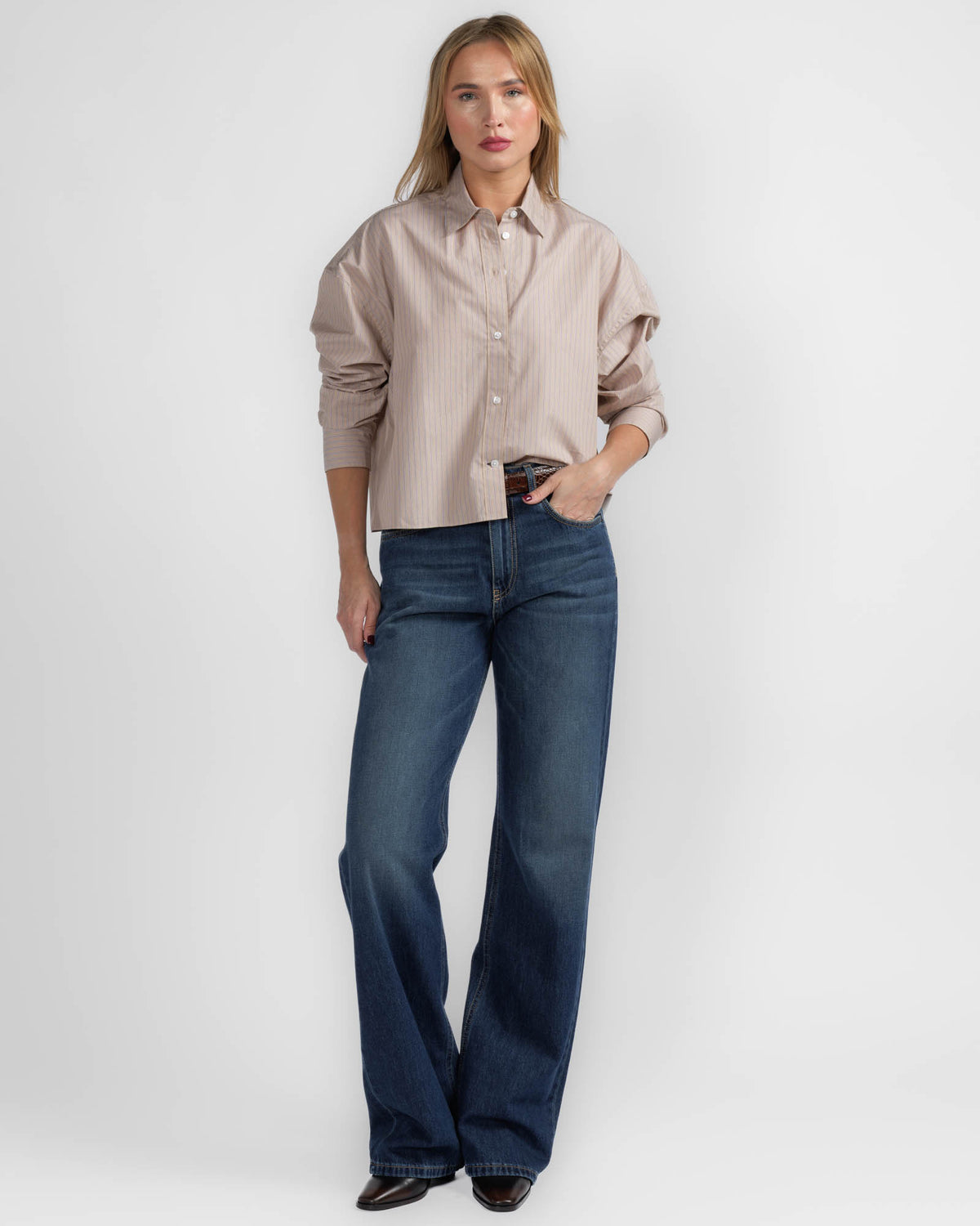 Long Sleeve Cotton Boxy Shirt